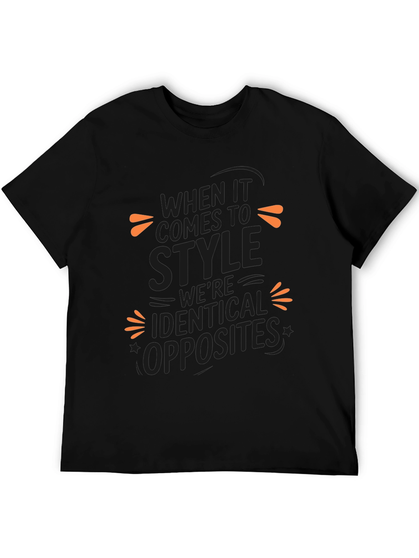 Identical Opposites Style T-Shirt - Black