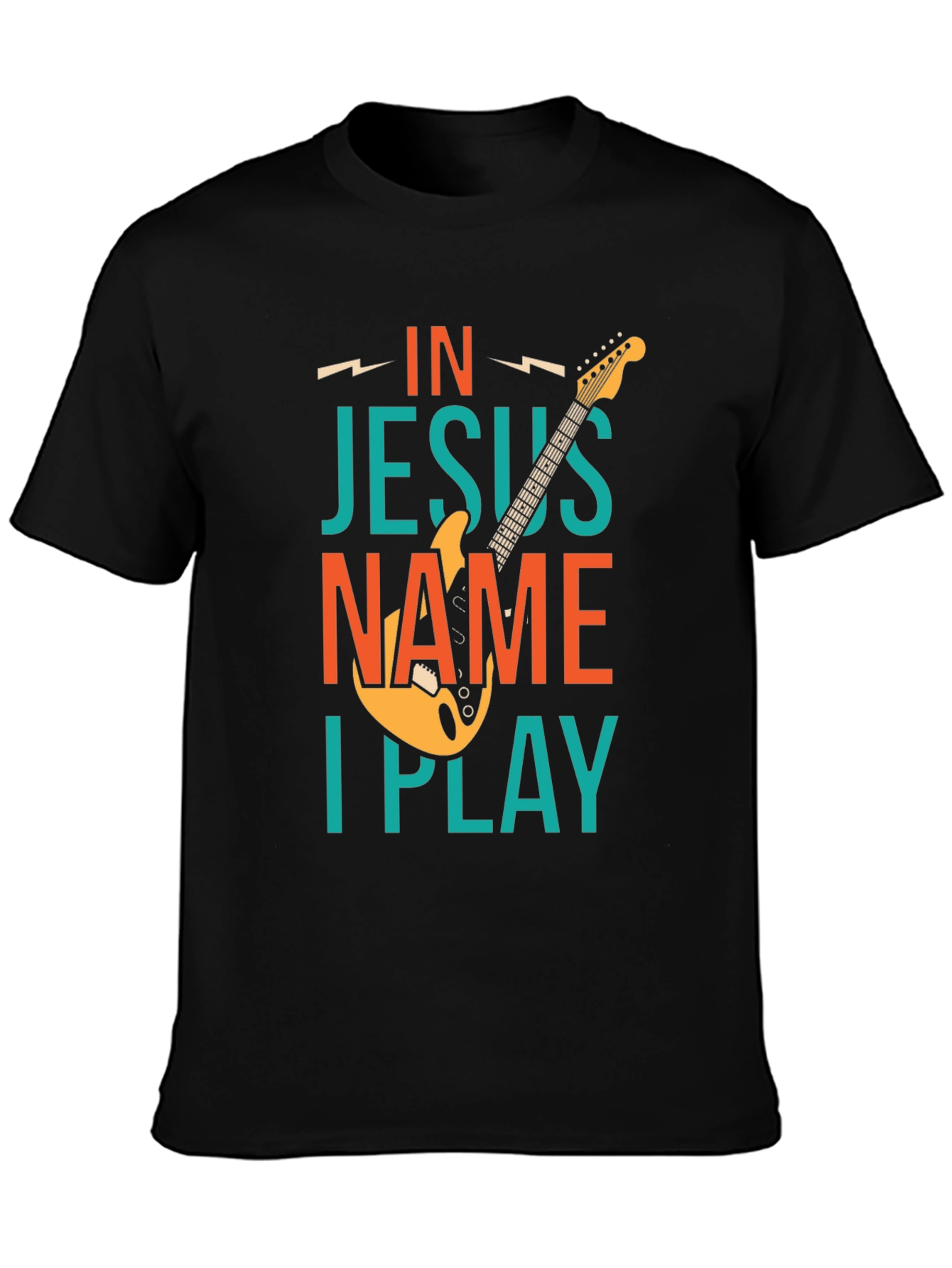 In Jesus Name I Play Guitar T-Shirt