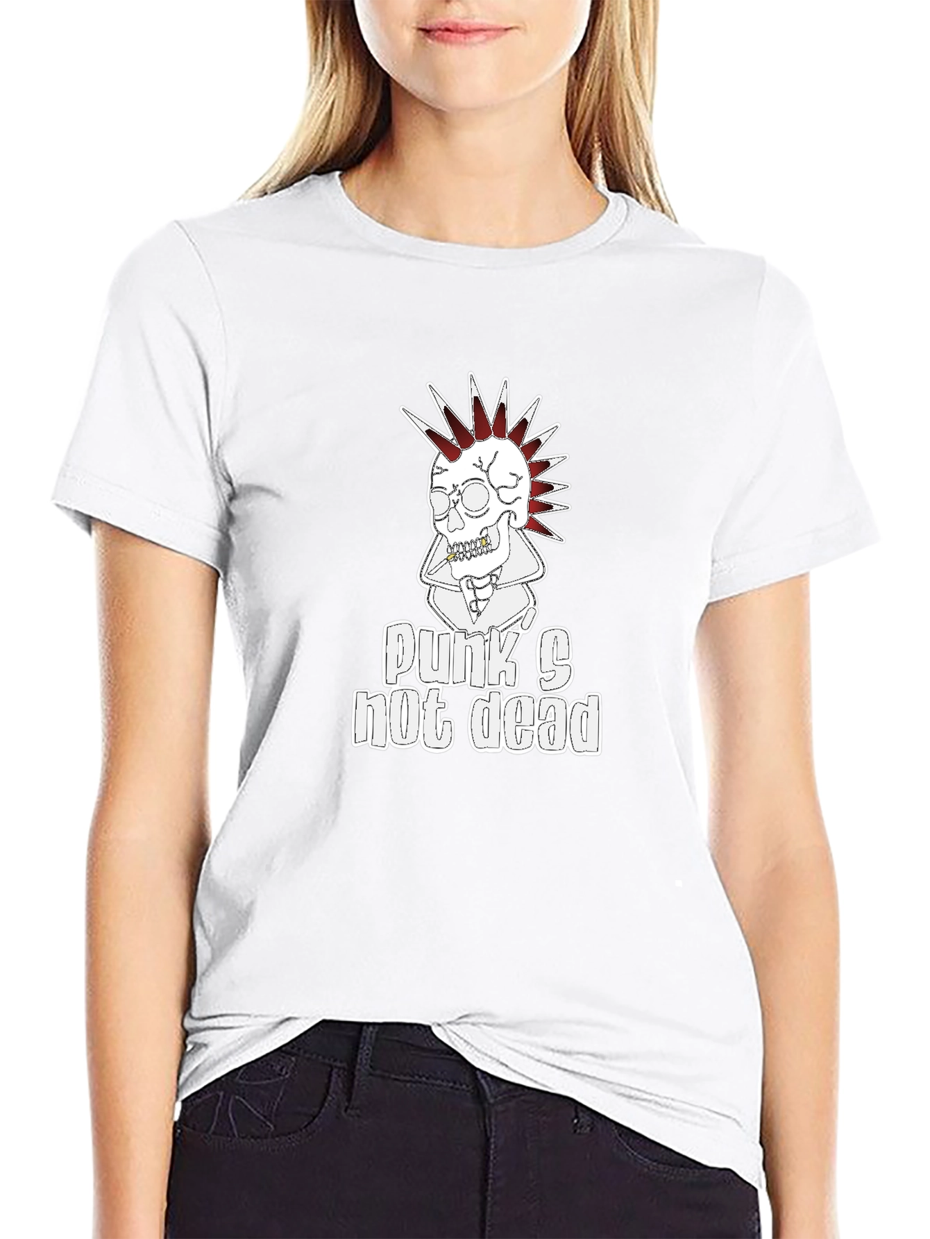 Punks Not Dead T-Shirt - Skull Graphic Tee