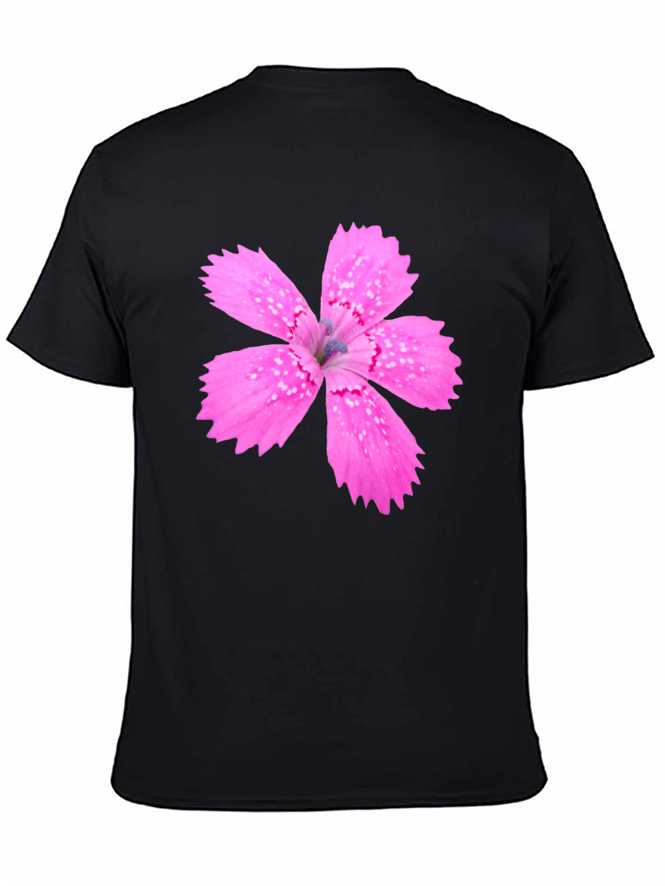 Floral Print Black T-Shirt for Men