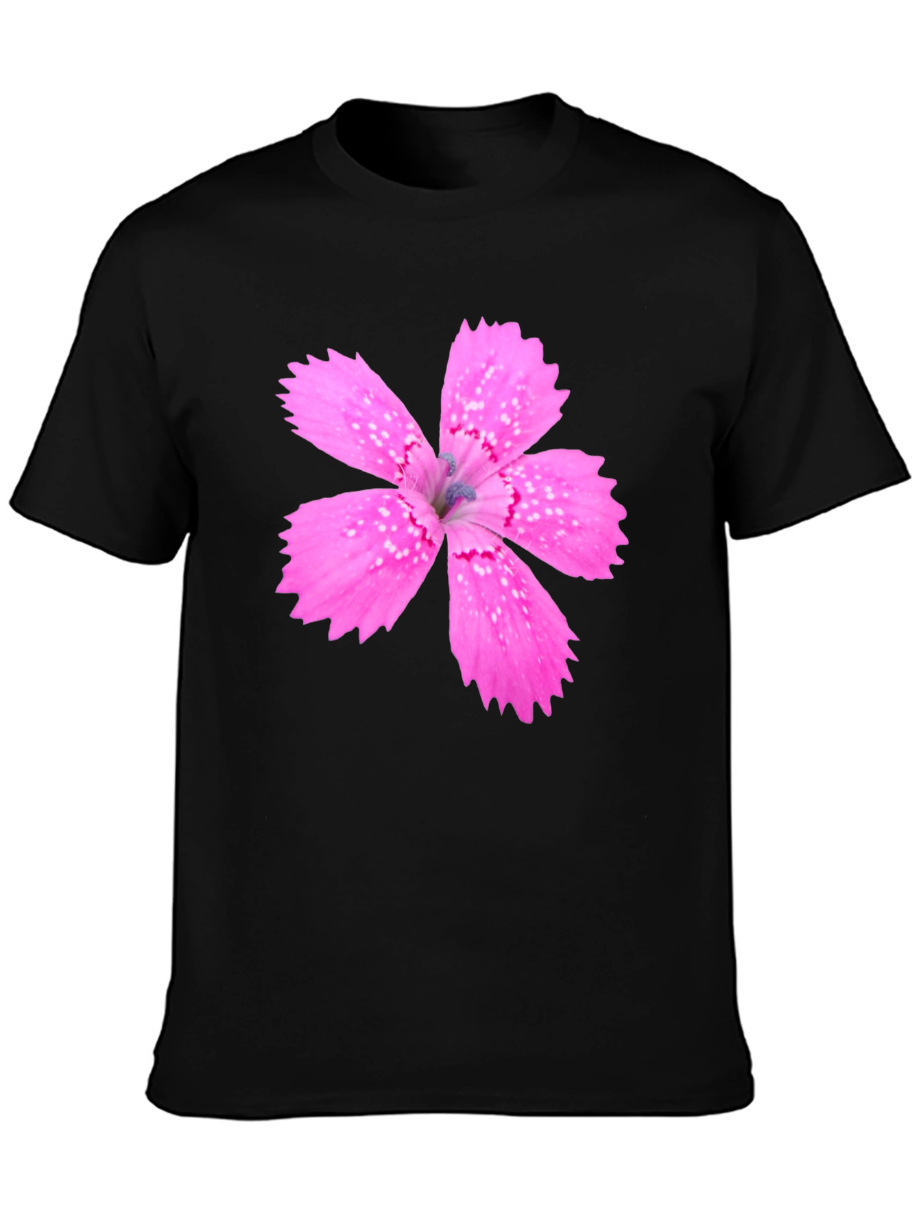 Floral Print Black T-Shirt for Men