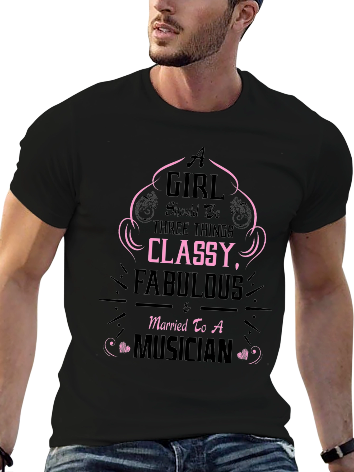 Classy Fabulous Musician Wife Tee