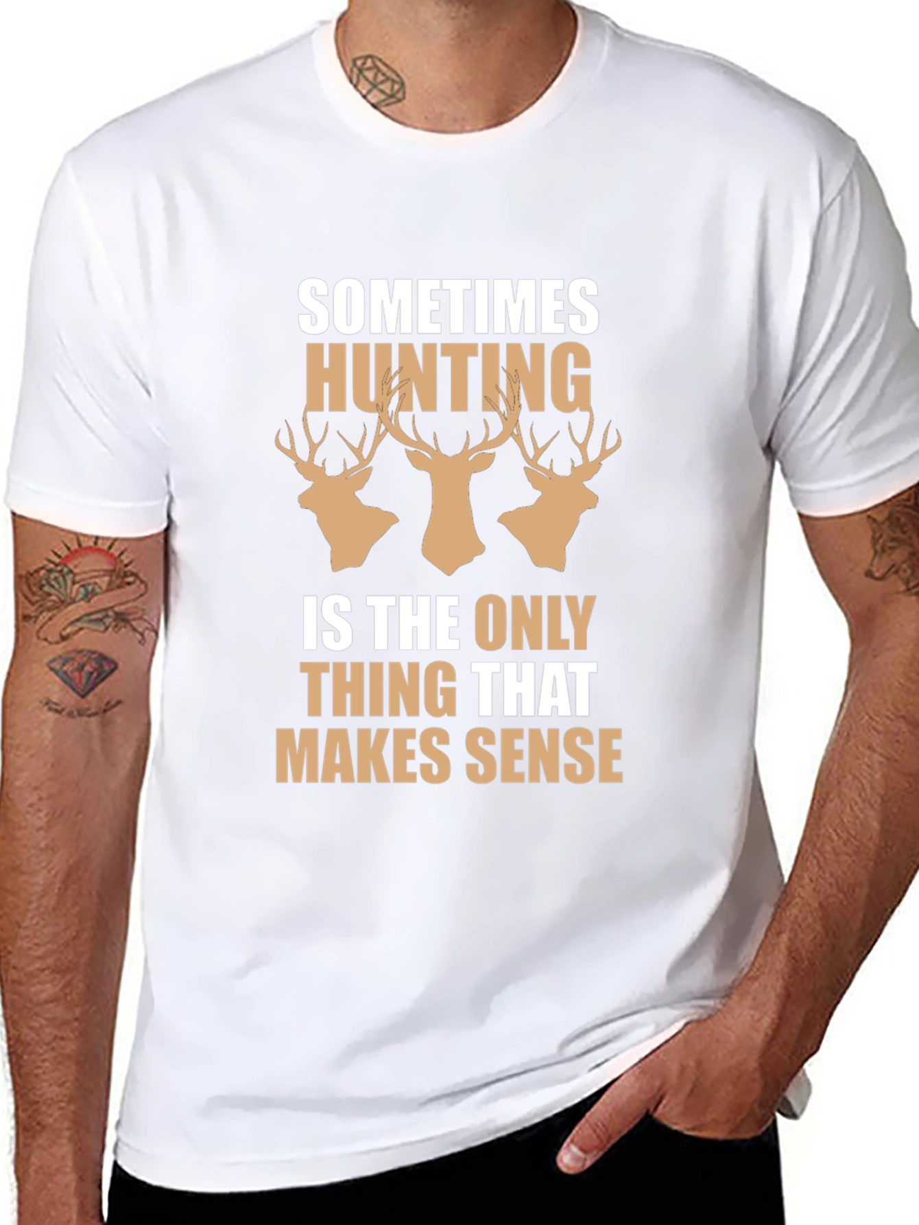 Hunting Makes Sense Mens T-Shirt