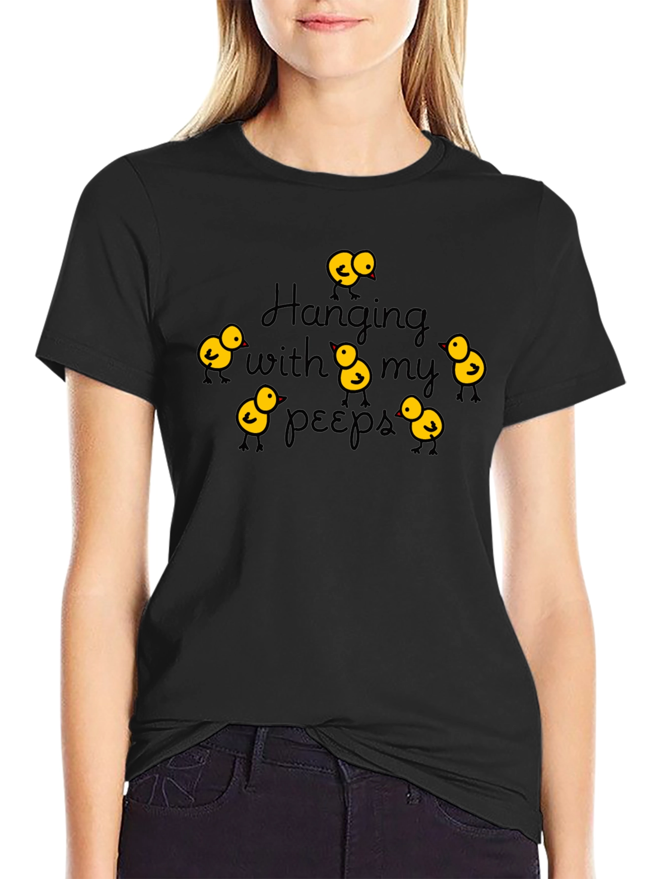Hanging with My Peeps Black T-Shirt
