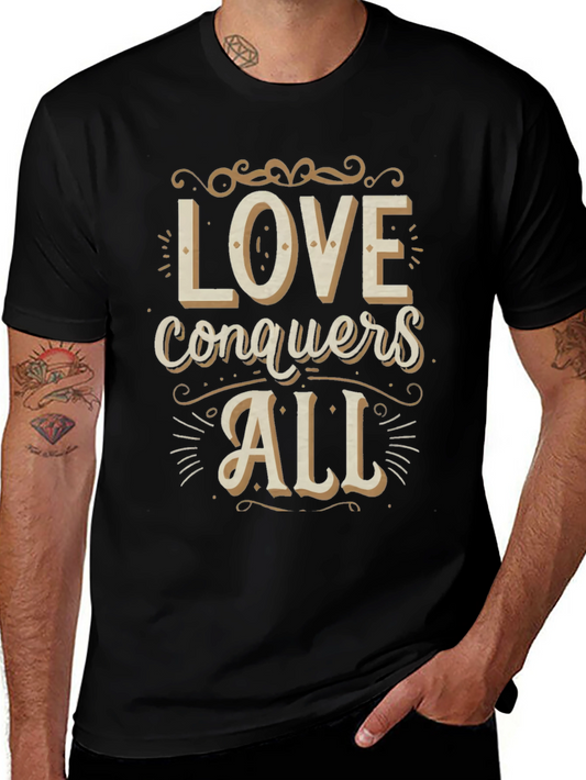 Love Conquers All Graphic Tee - Stylish Comfort