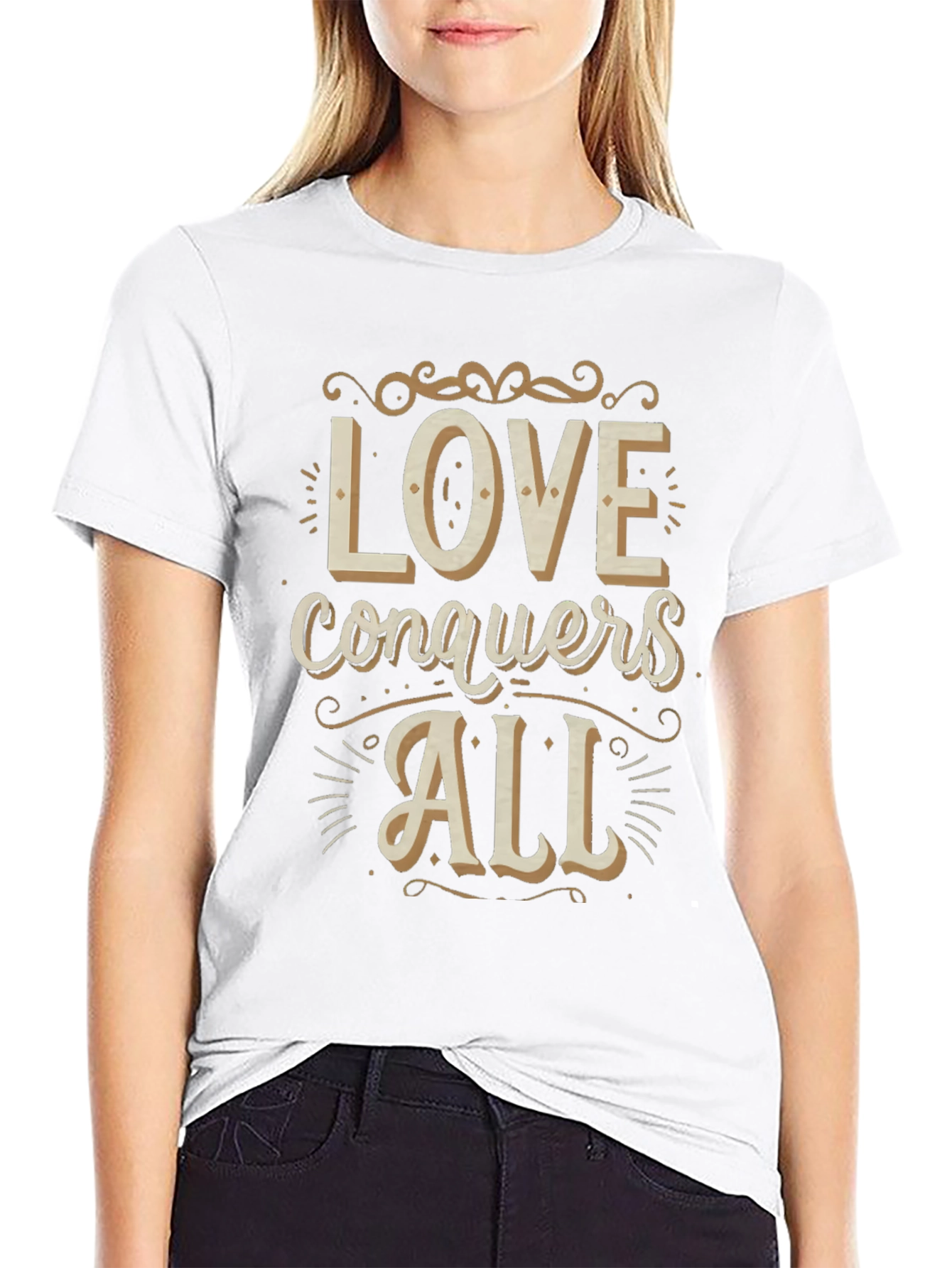 Love Conquers All Graphic Tee - Stylish Comfort
