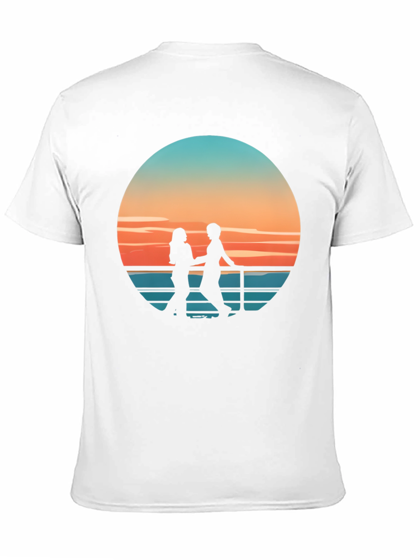 Sunset Silhouette Couple Graphic Tee