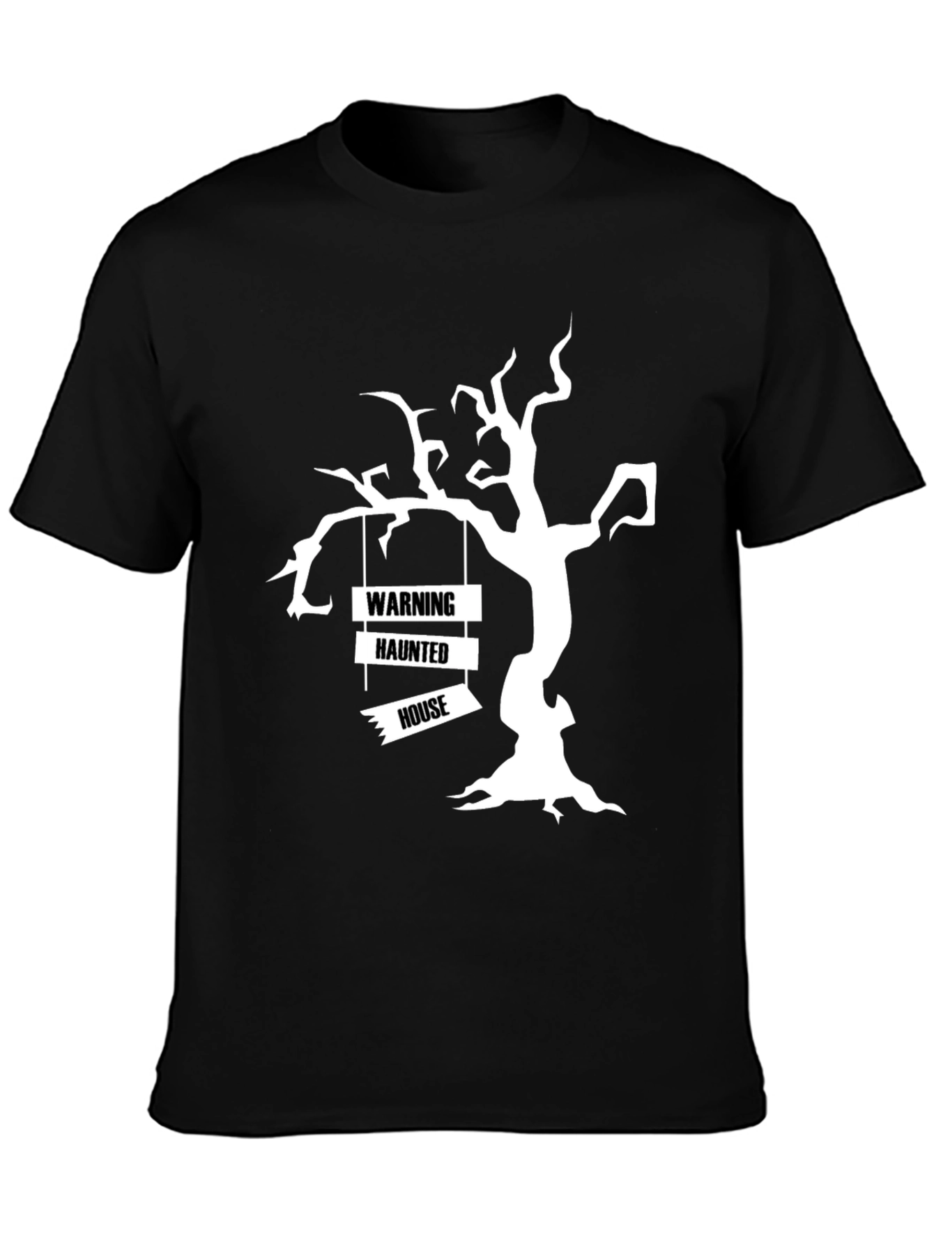 Spooky Haunted House Tree Halloween T-Shirt