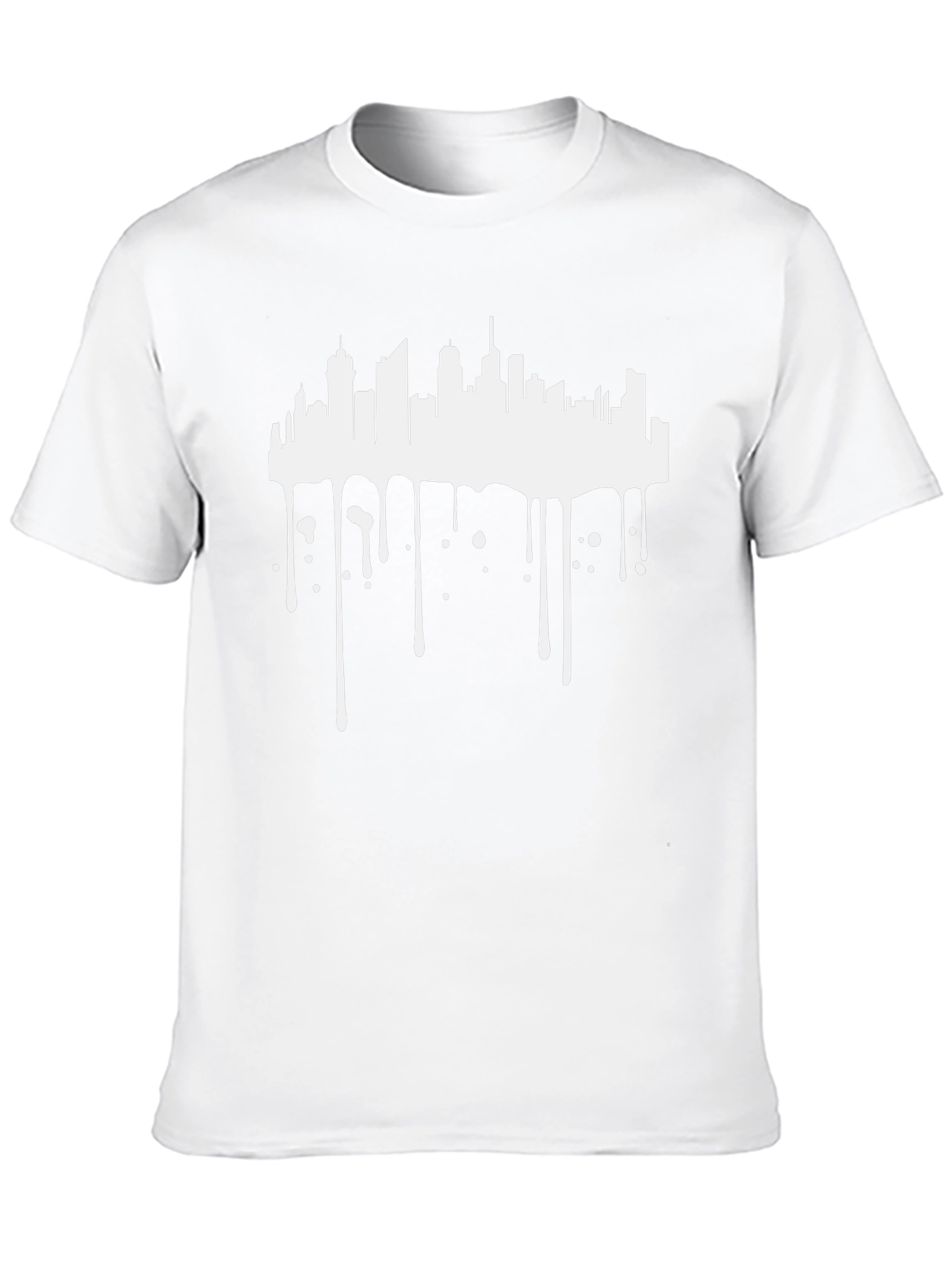 Modern Cityscape Graphic Tee - Black