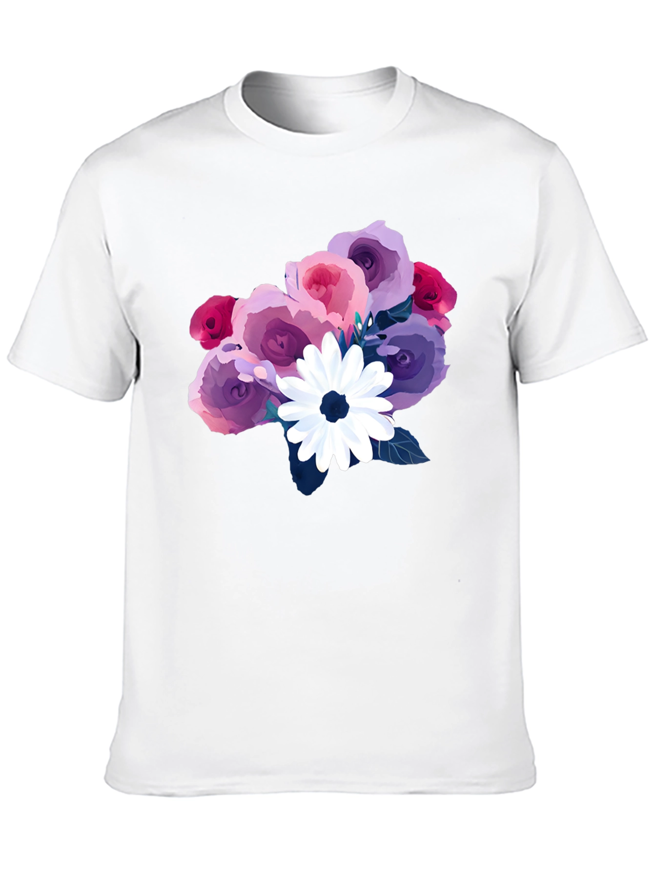 Floral Bouquet Black T-Shirt