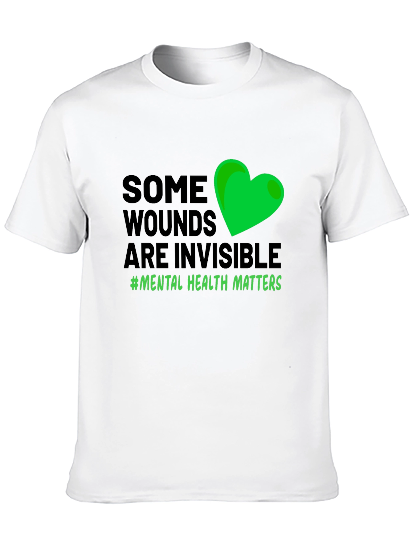 Mental Health Matters Graphic Tee - Green Heart