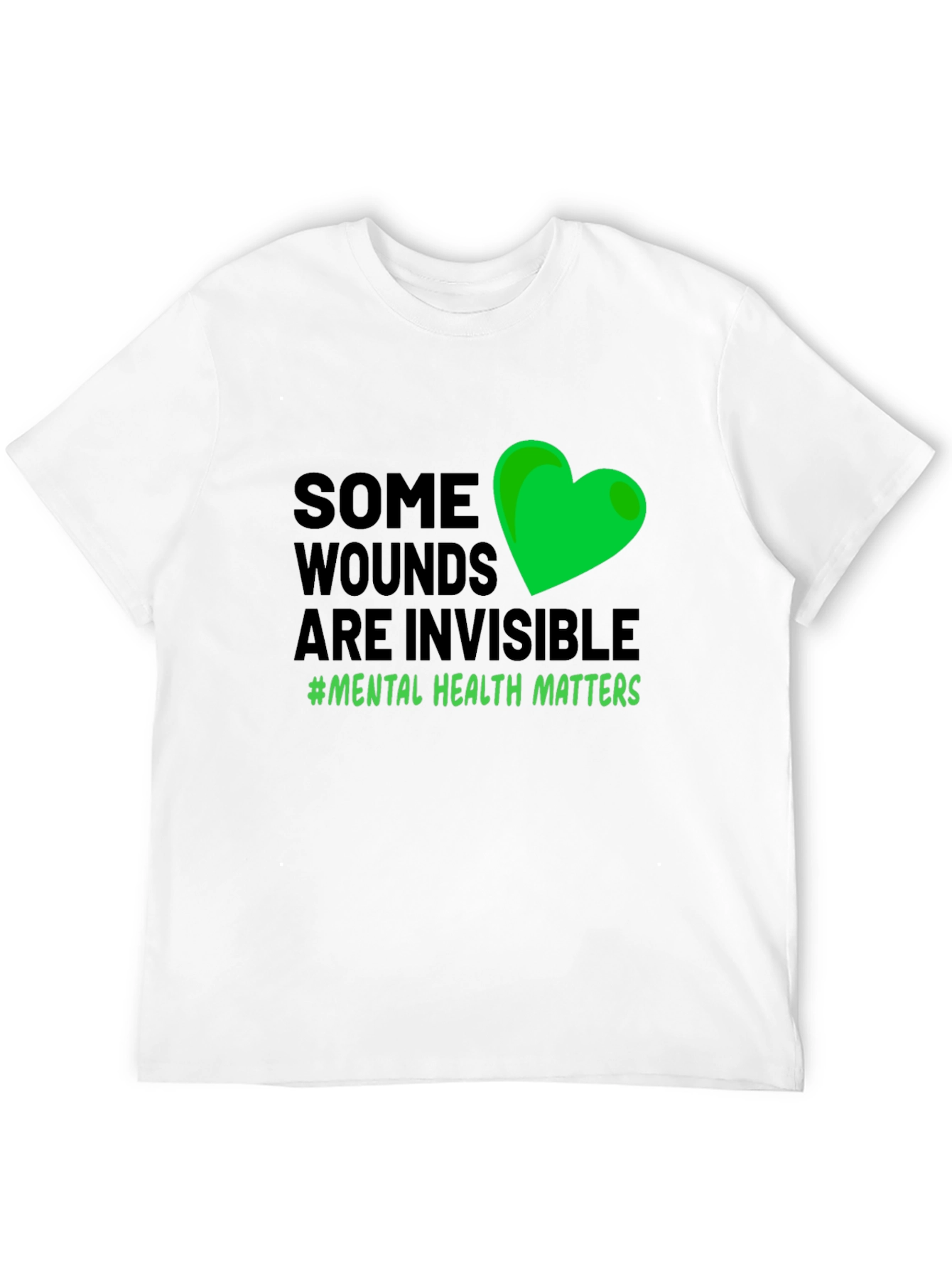 Mental Health Matters Graphic Tee - Green Heart