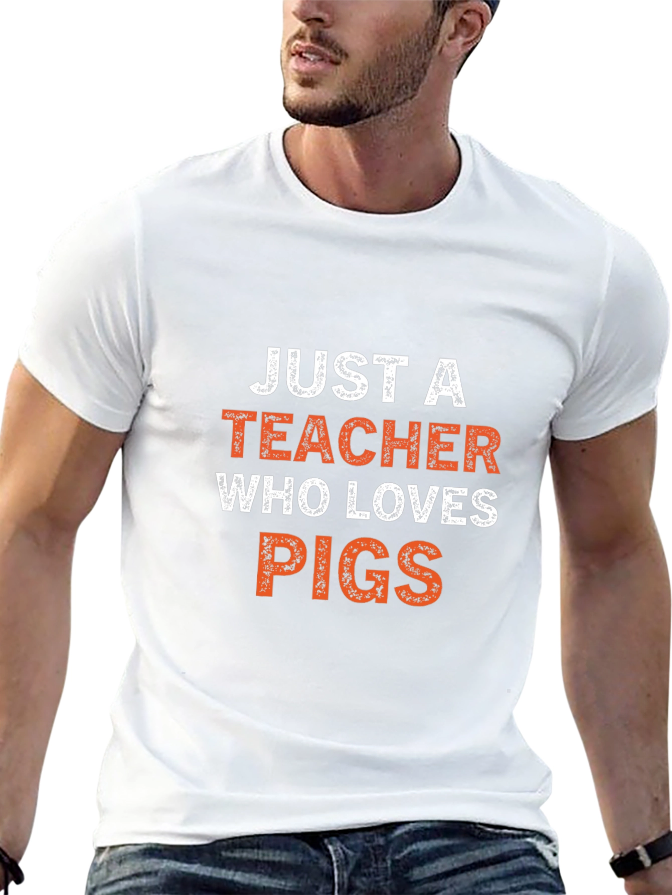 Teacher Loves Pigs Graphic Tee