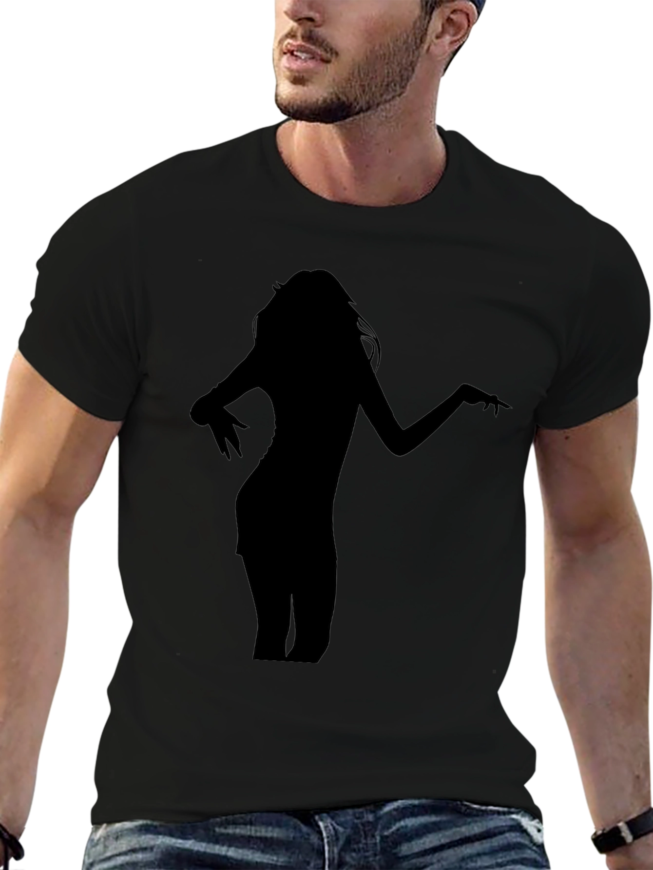 Silhouette Graphic Black T-Shirt