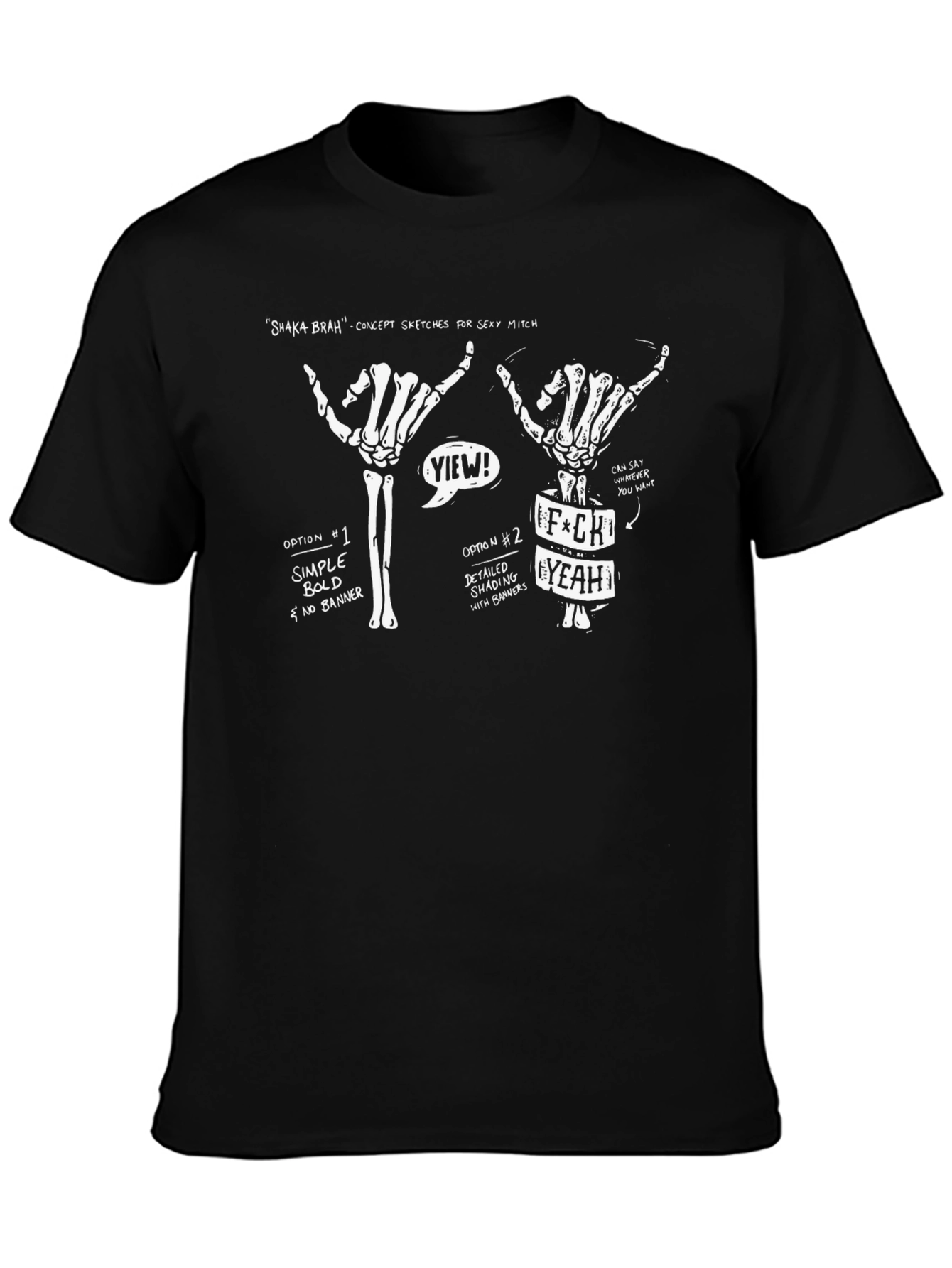 Shaka Brah Skeleton Hand T-Shirt