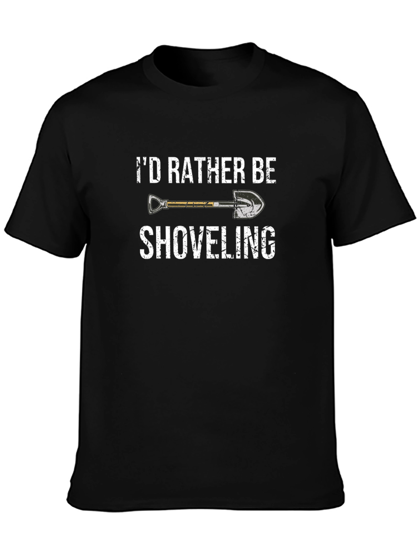 Id Rather Be Shoveling T-Shirt Funny Graphic Tee