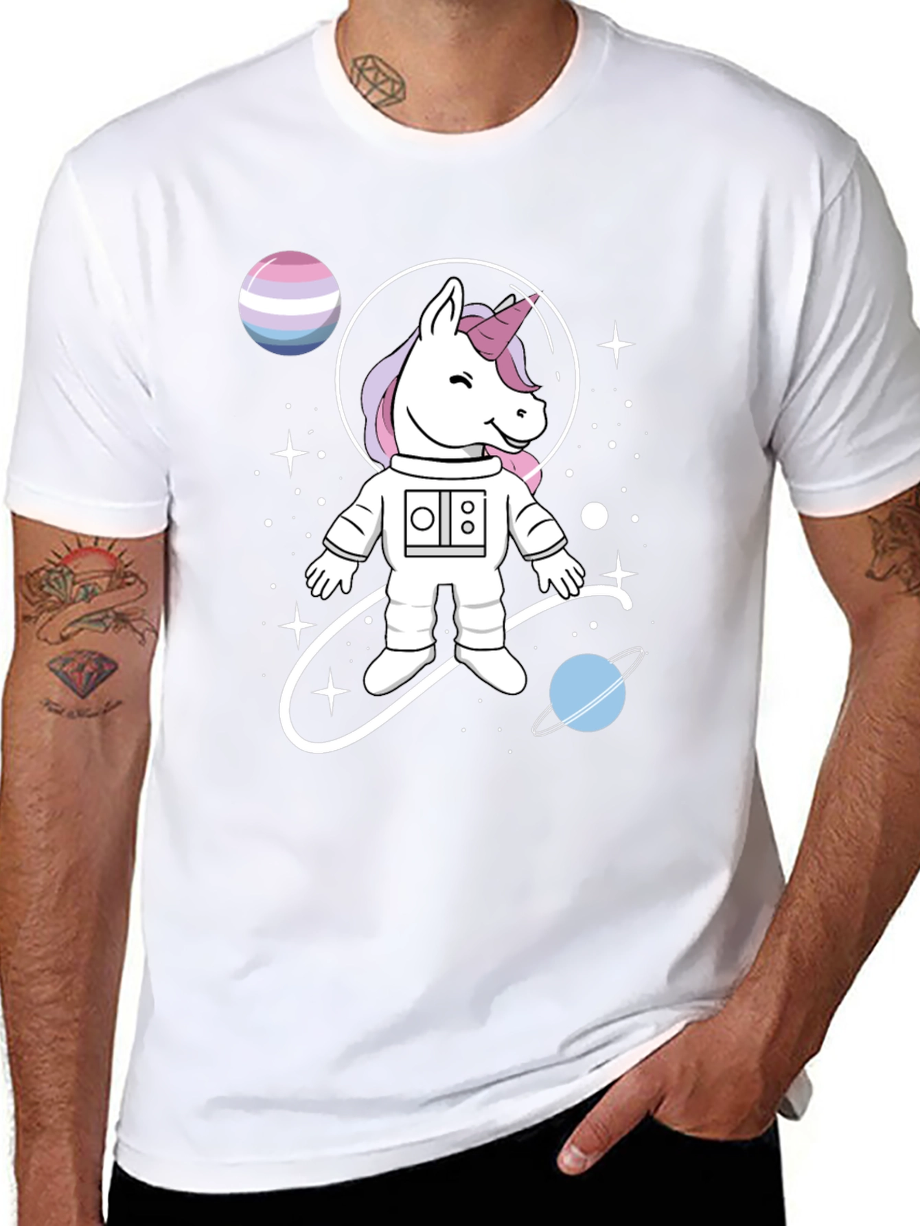 Unicorn Astronaut T-Shirt: Space Fantasy Tee
