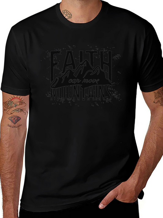 Faith Can Move Mountains Black T-Shirt