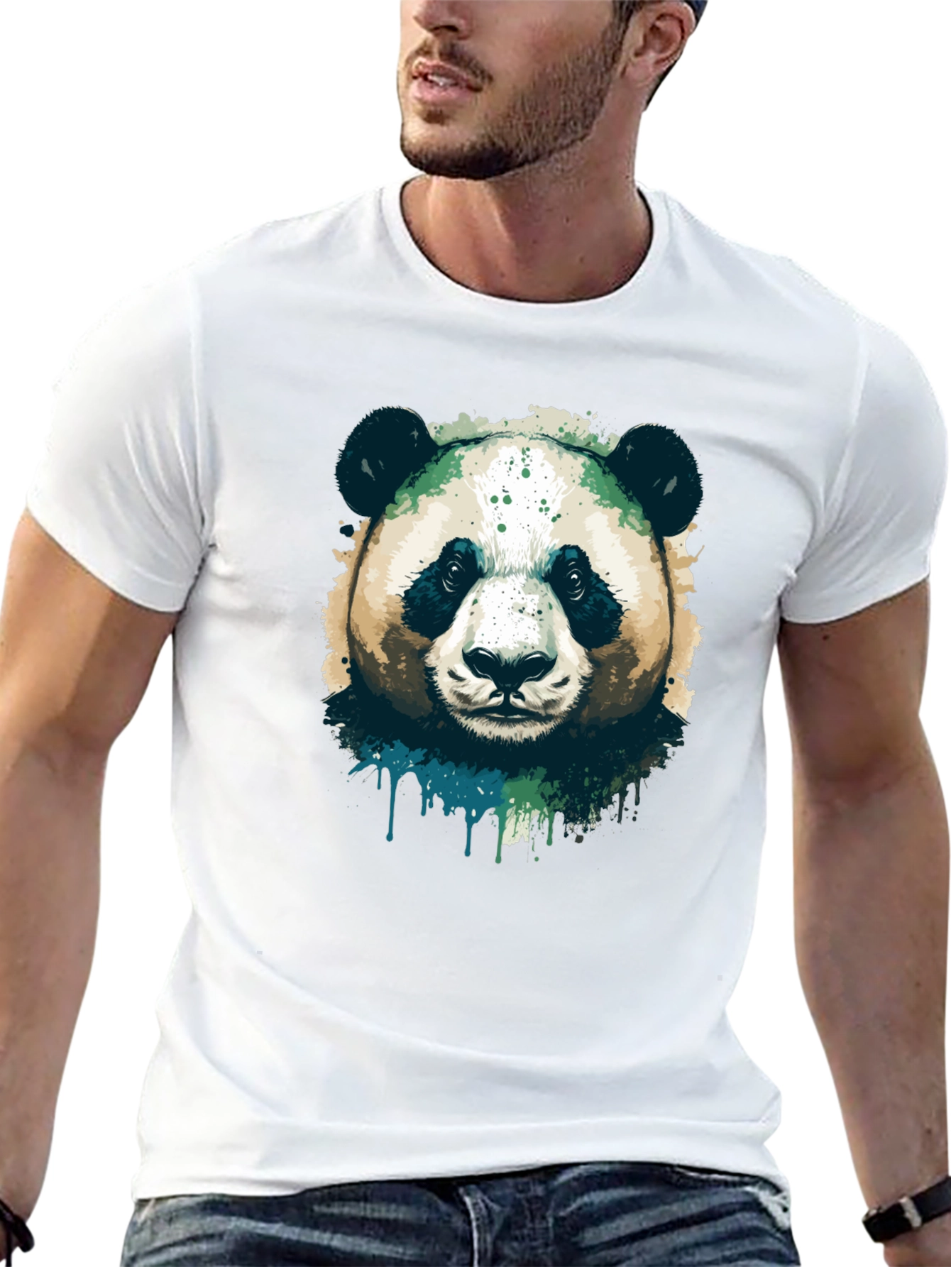 Panda Graphic Black T-Shirt