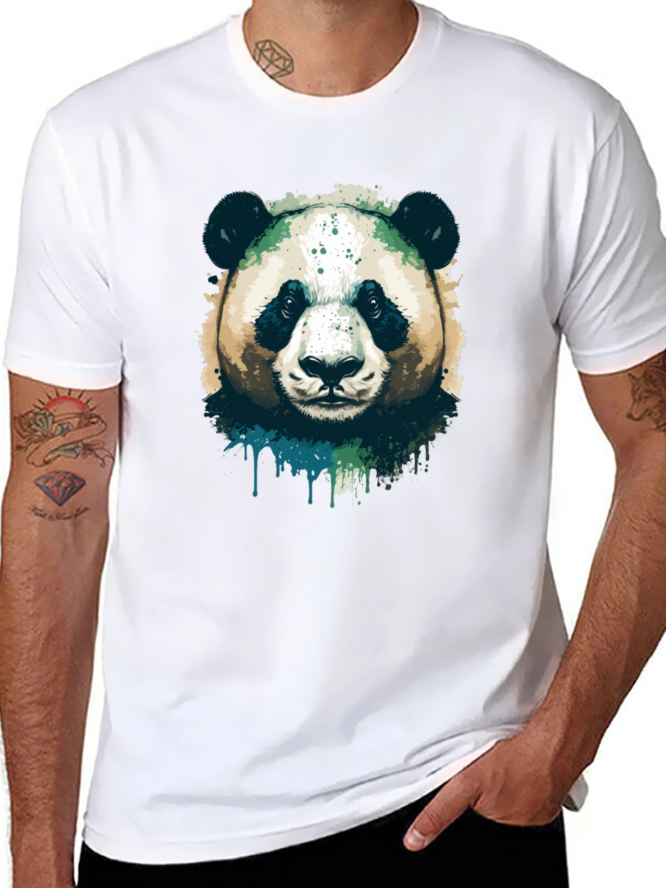 Panda Graphic Black T-Shirt