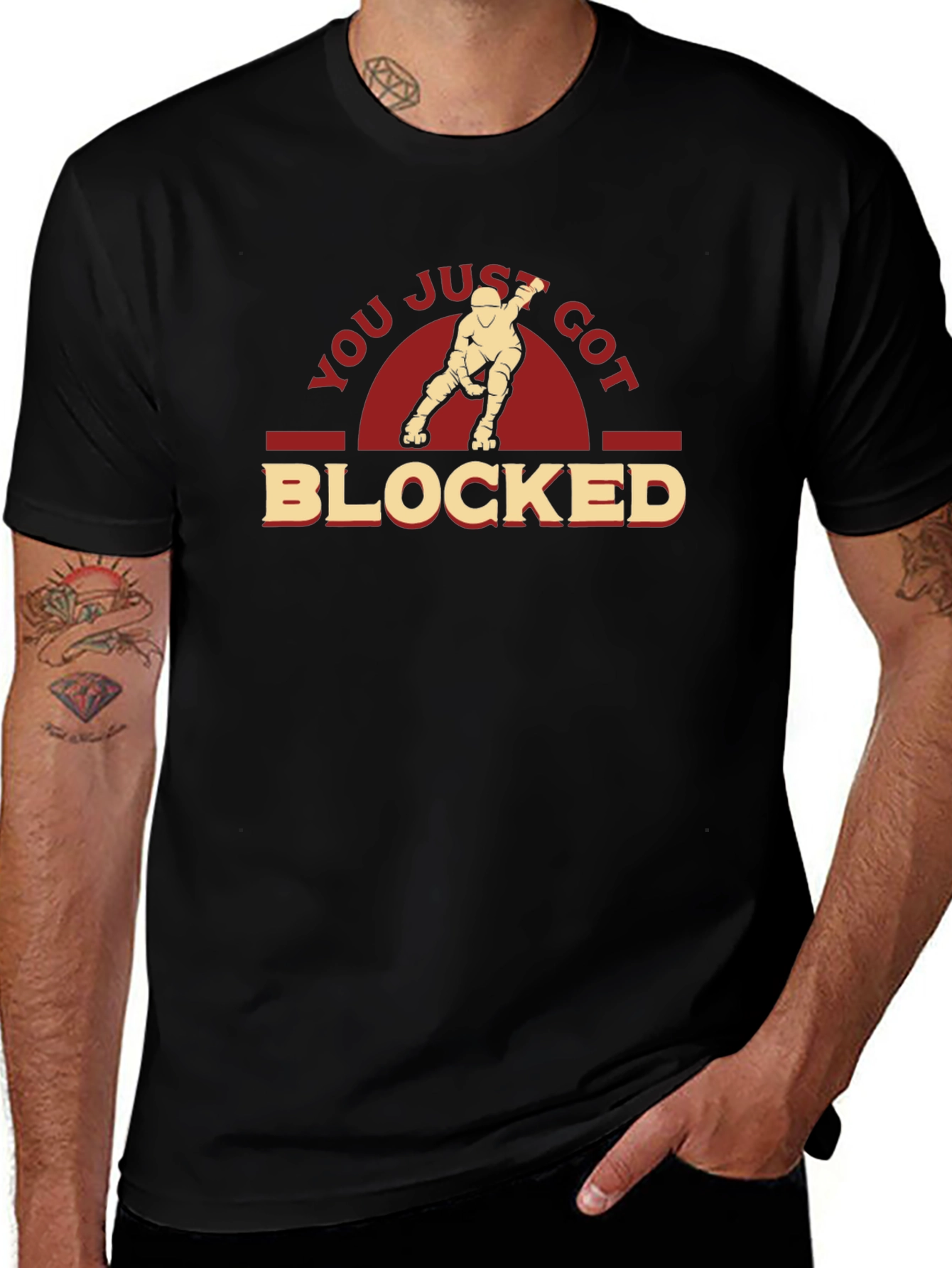 You Just Got Blocked T-Shirt - Roller Derby Tee