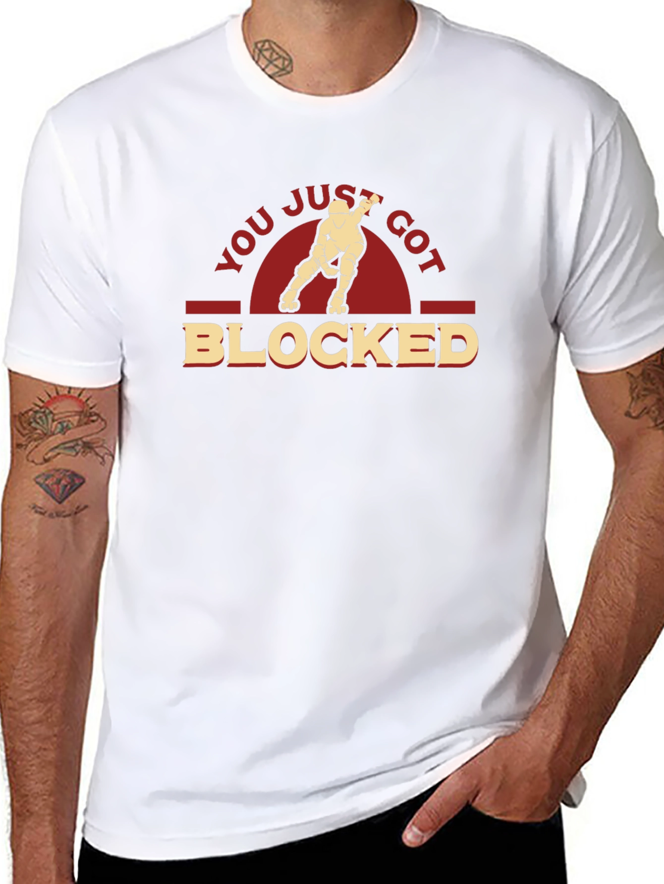 You Just Got Blocked T-Shirt - Roller Derby Tee