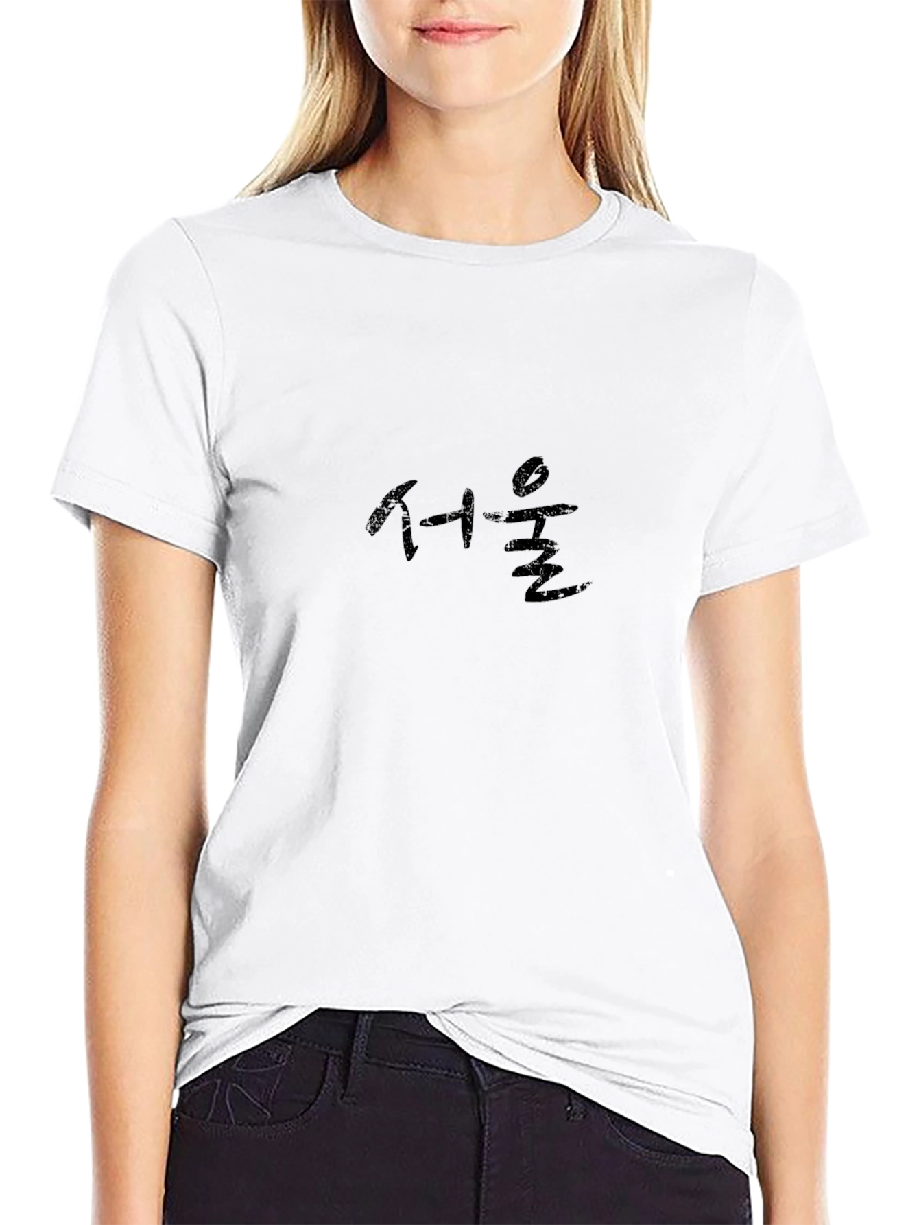 Seoul Graphic Tee - Casual Black T-Shirt