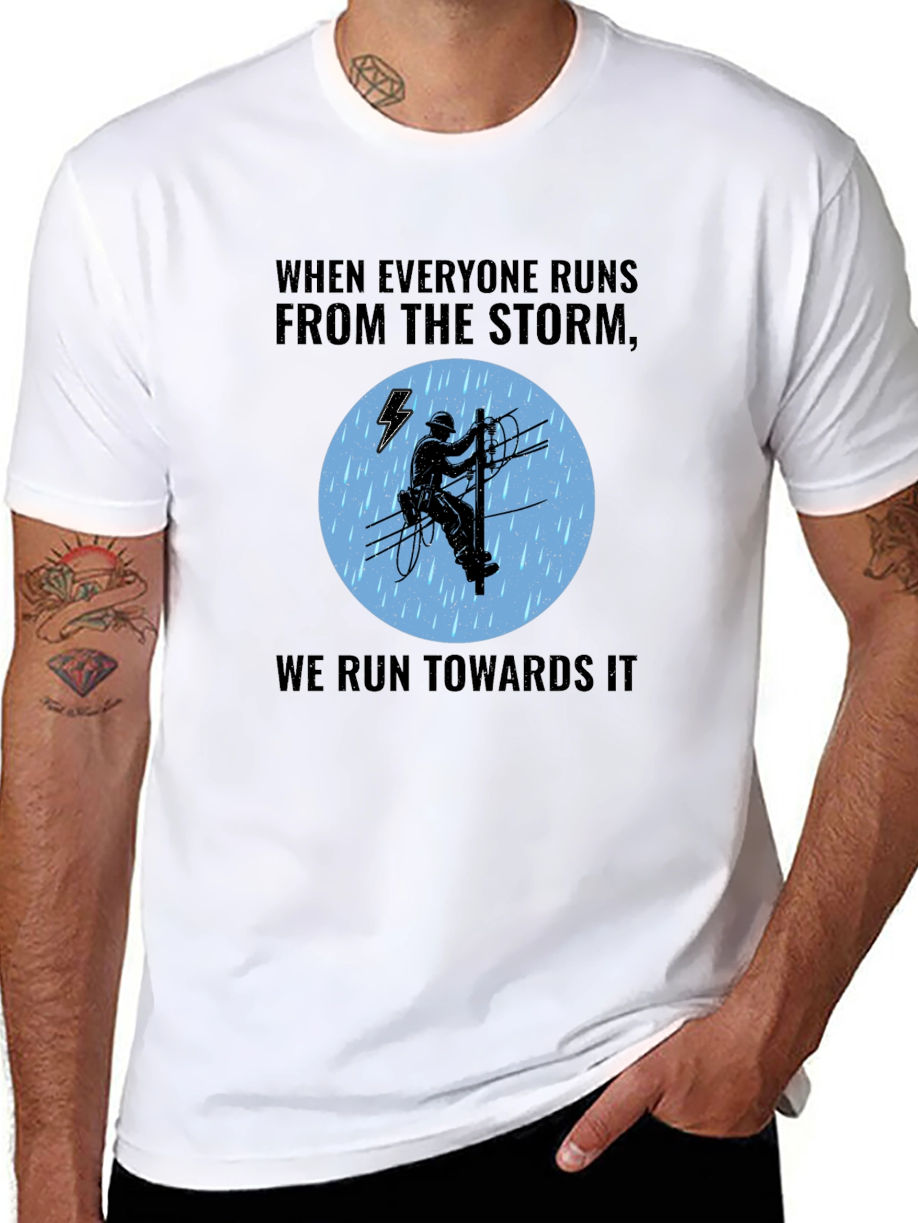 Storm Chaser Lineman T-Shirt