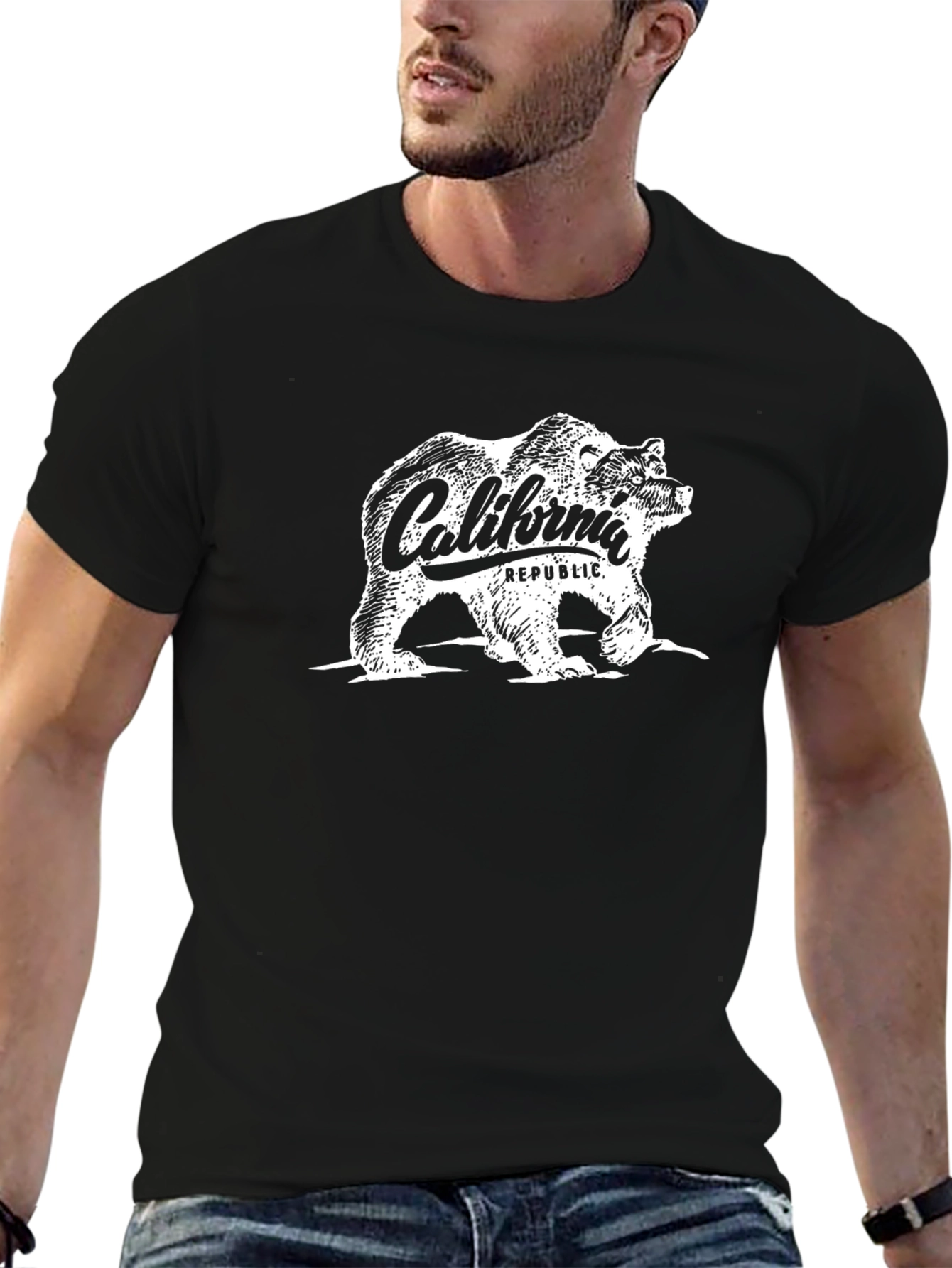 California Republic Bear Graphic T-Shirt