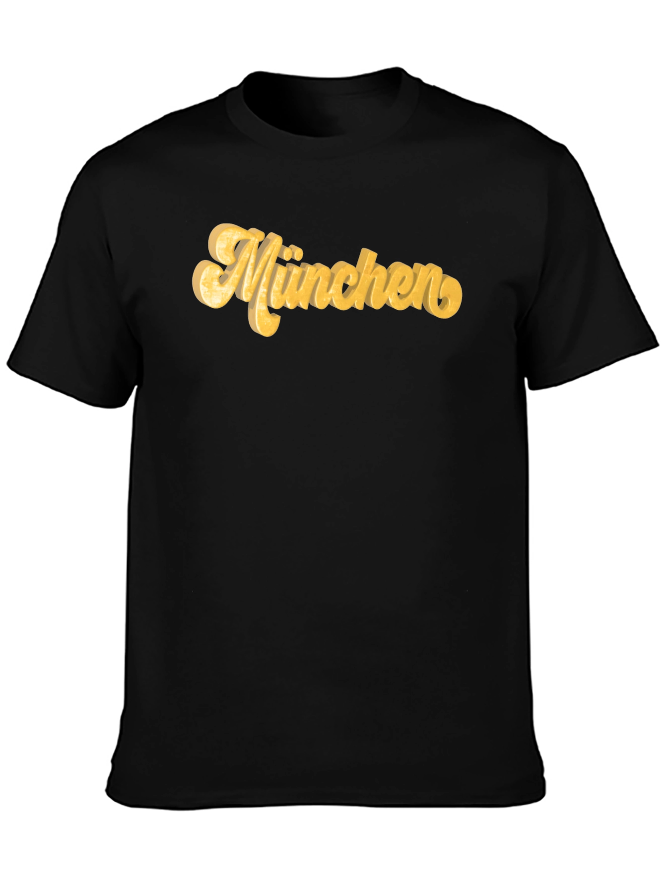 München Graphic Tee - Black Cotton T-Shirt