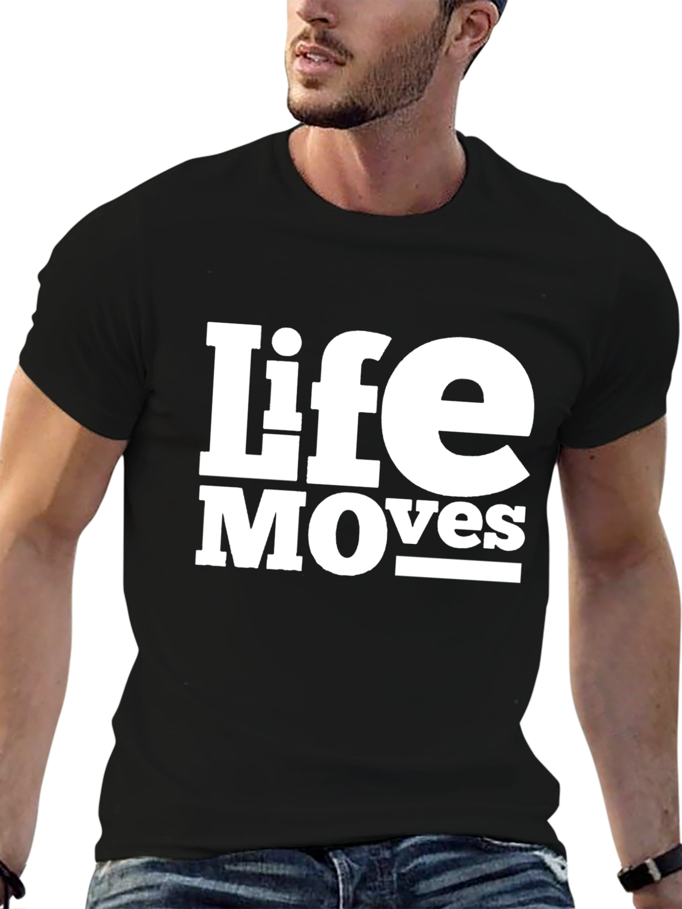 Life Moves Graphic Tee - Black