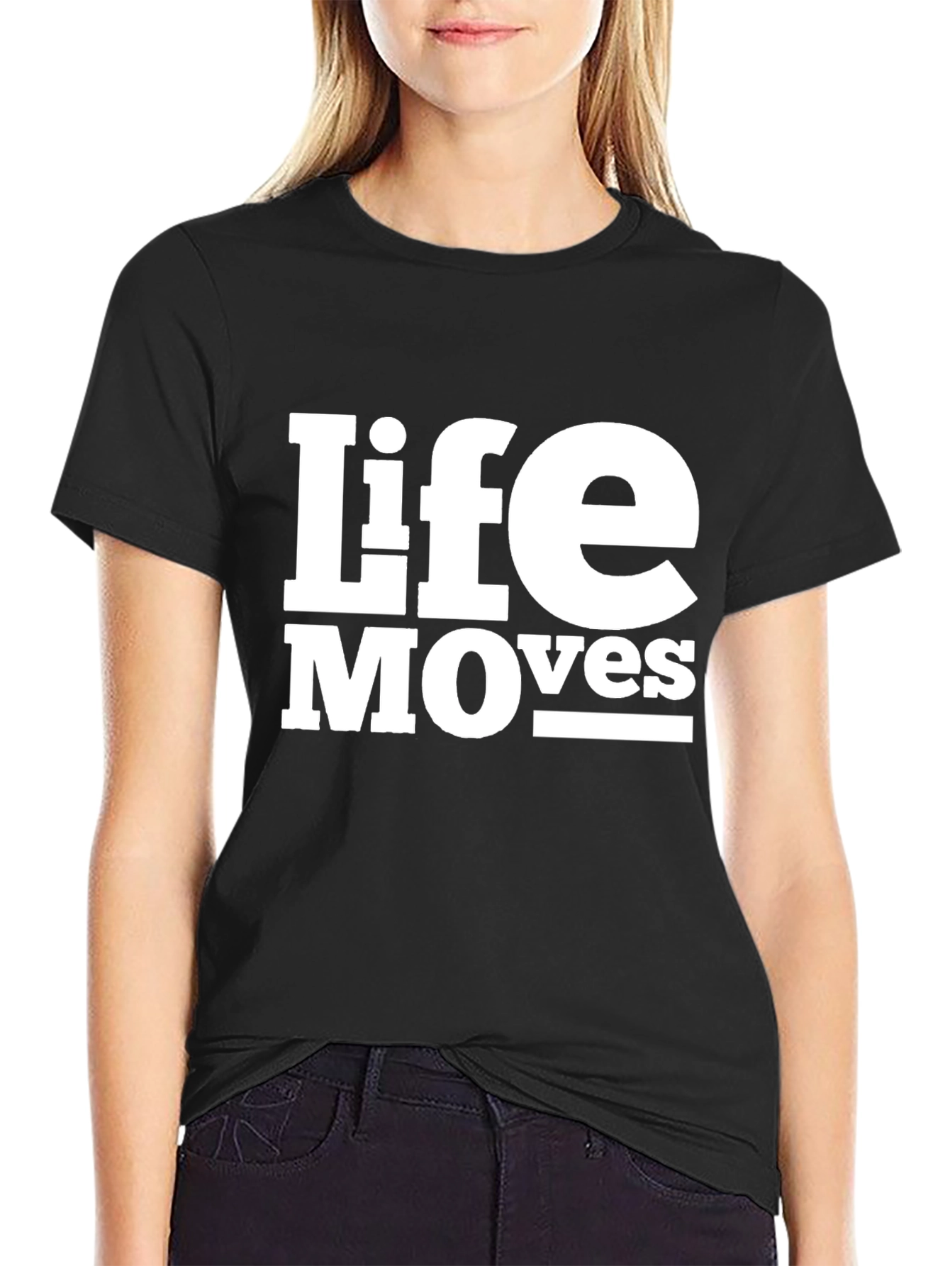 Life Moves Graphic Tee - Black