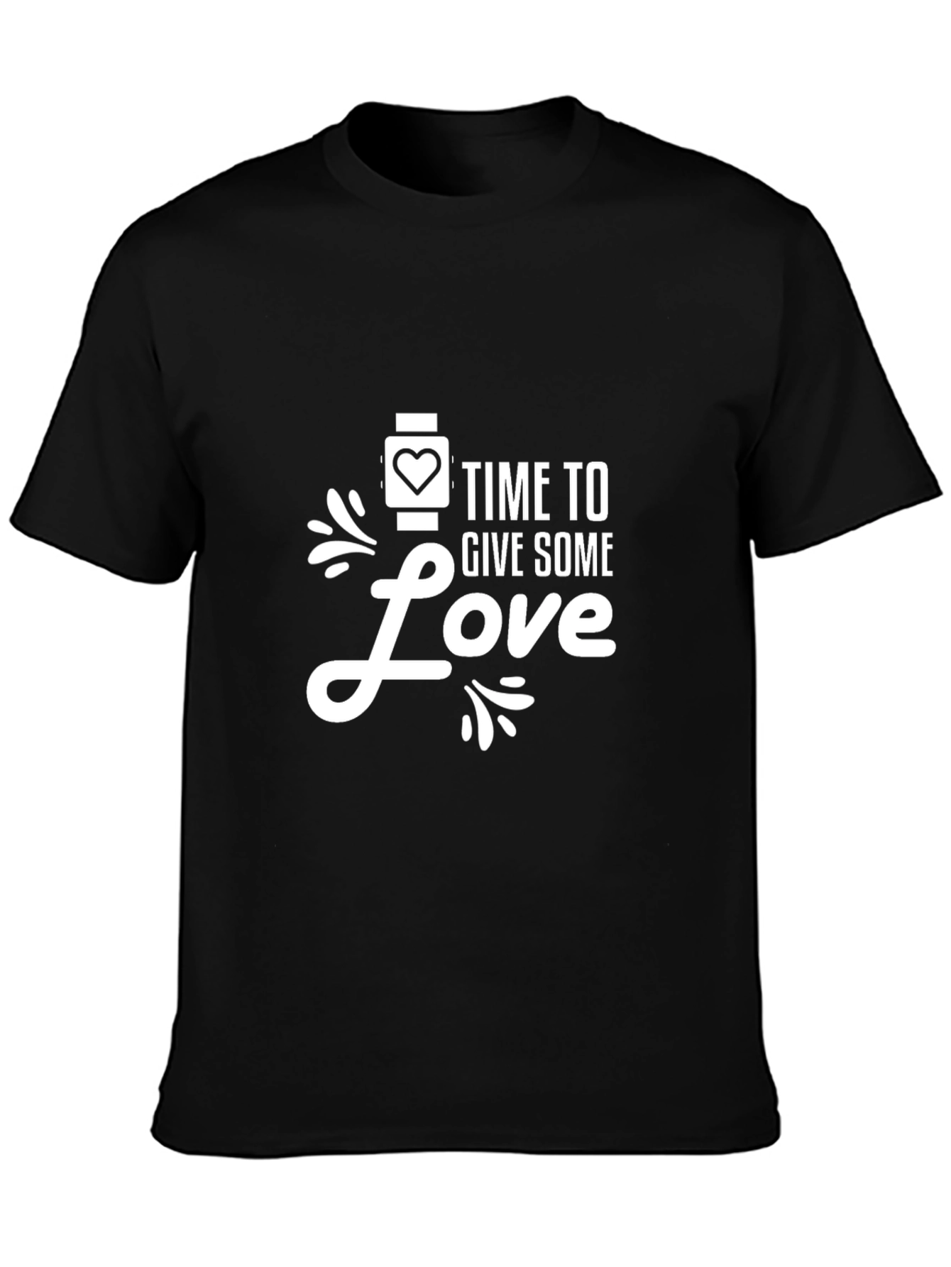 Time to Give Some Love Black Graphic Tee
