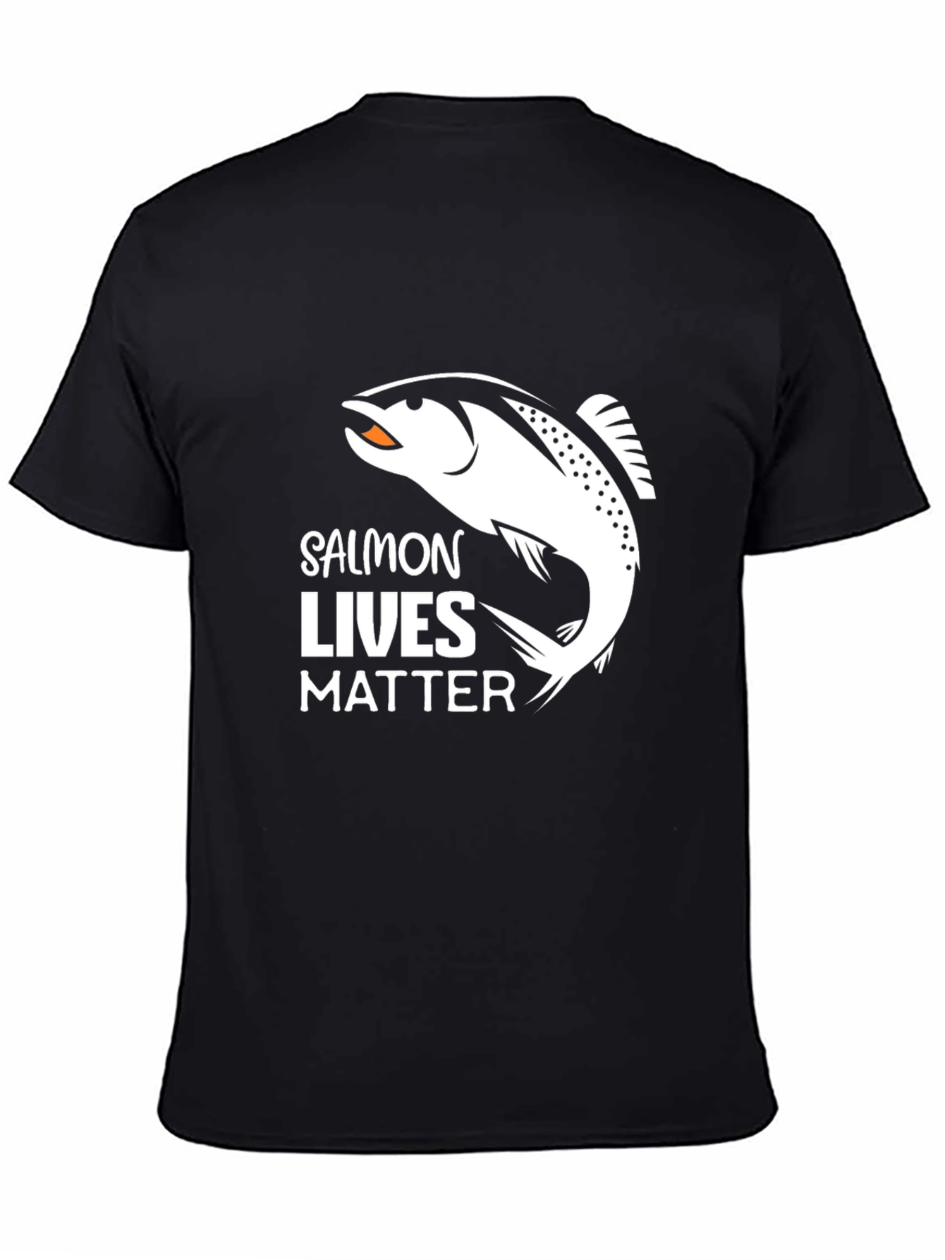 Salmon Lives Matter Graphic Tee - Black T-Shirt