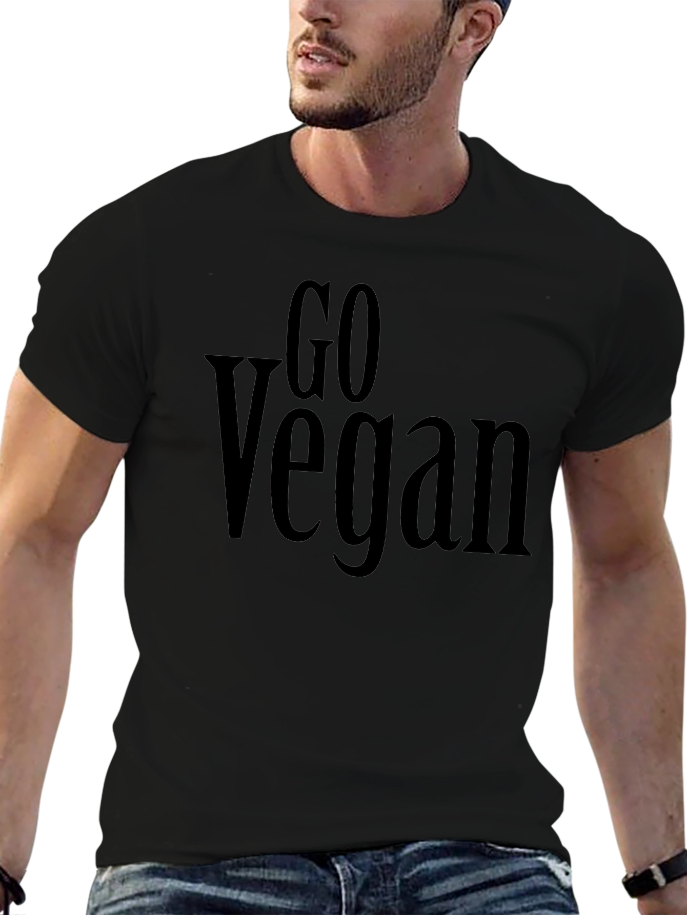 Go Vegan T-Shirt - Black