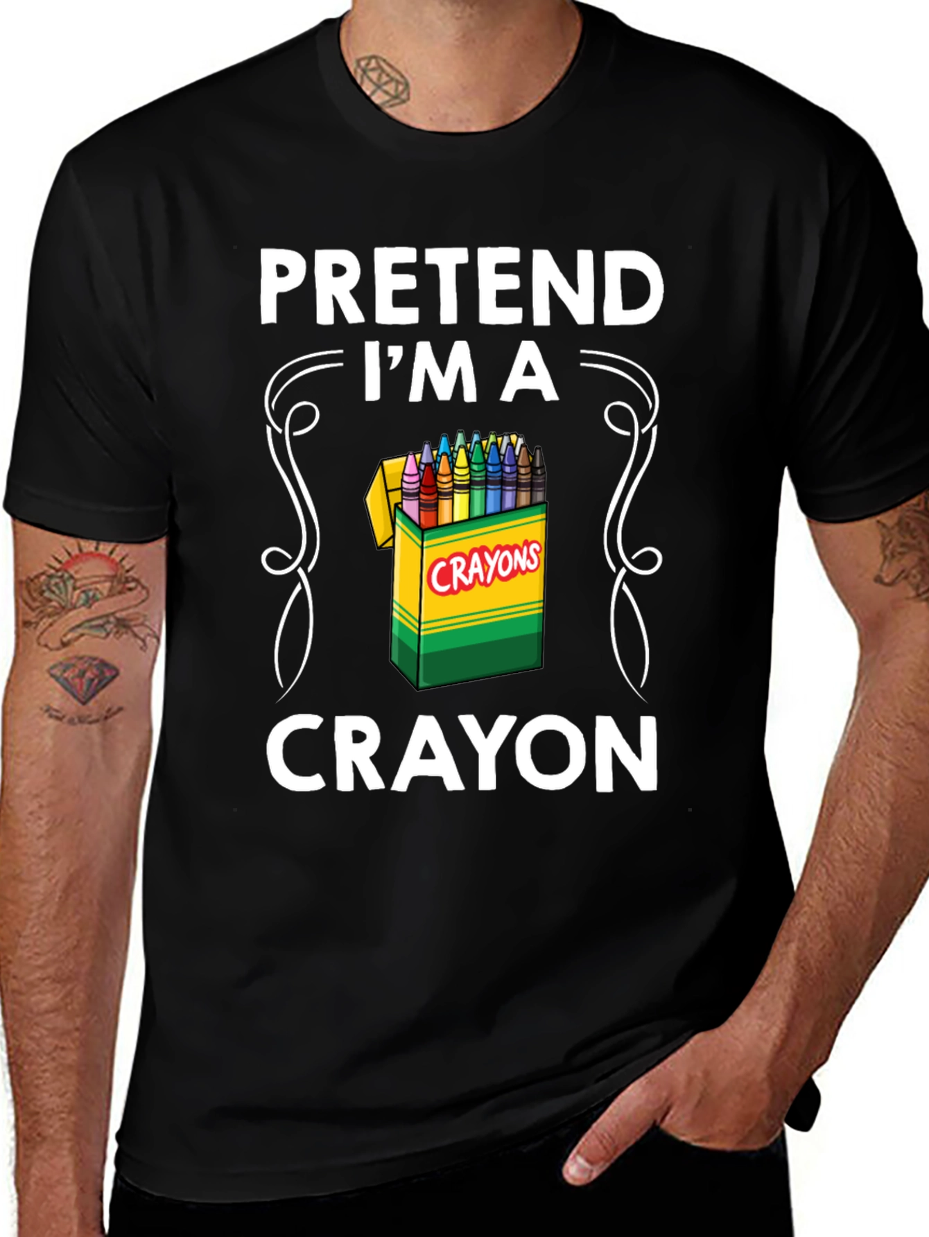 Pretend Im a Crayon T-Shirt - Funny Costume Tee
