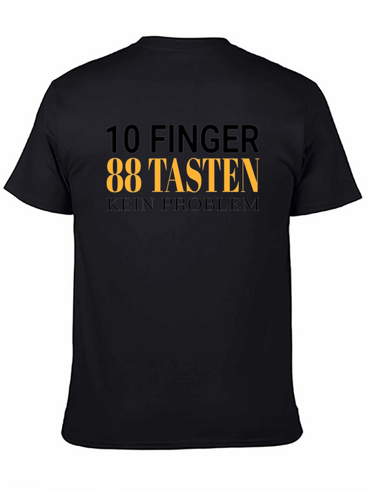 10 Fingers 88 Keys T-Shirt - Black Graphic Tee