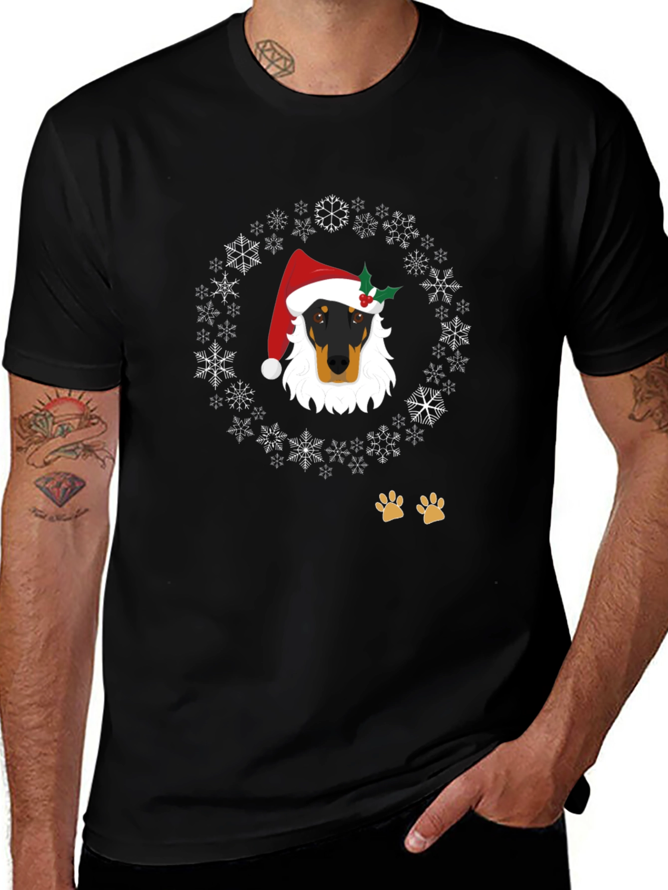 Festive Dog Snowflake T-Shirt