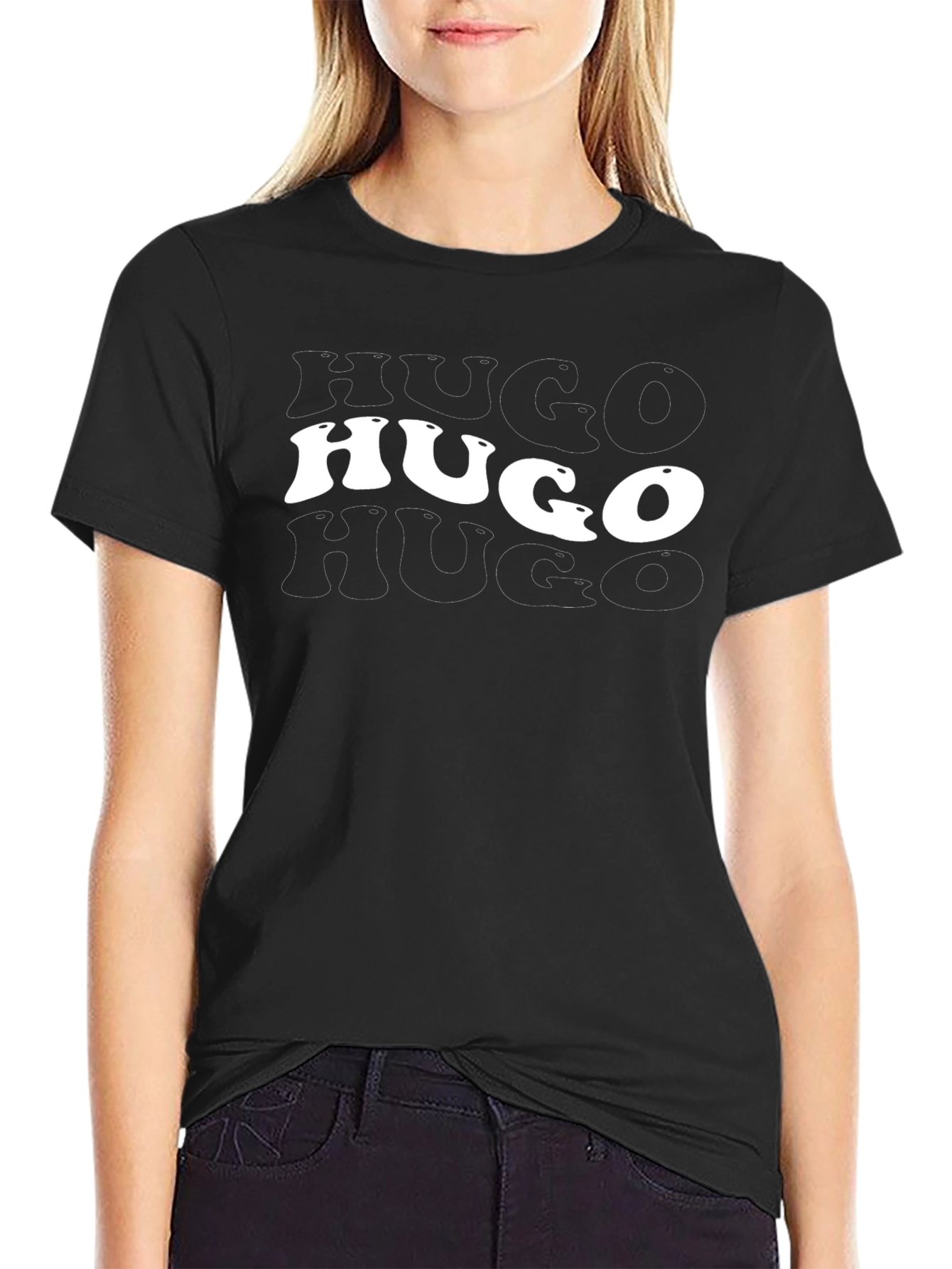 Mens Black HUGO Graphic T-Shirt
