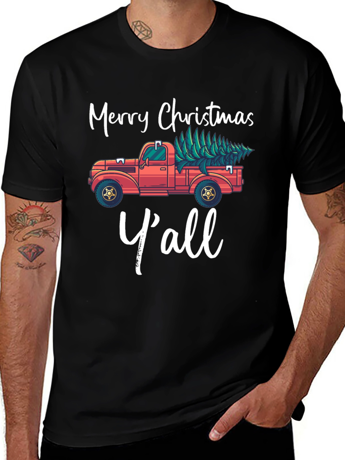 Merry Christmas Yall Graphic Tee