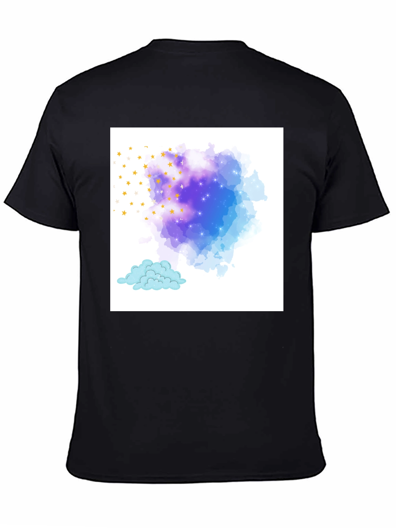 Starry Night Cloud Tee - Stylish Graphic Print