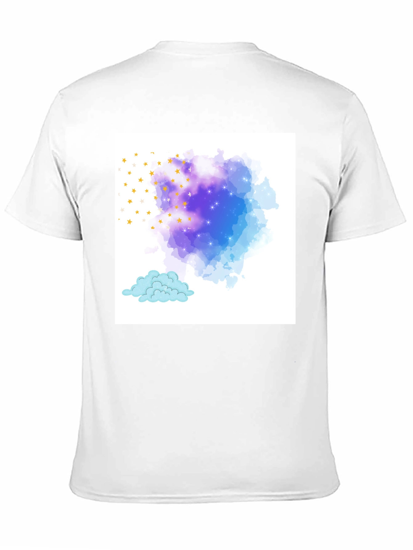 Starry Night Cloud Tee - Stylish Graphic Print