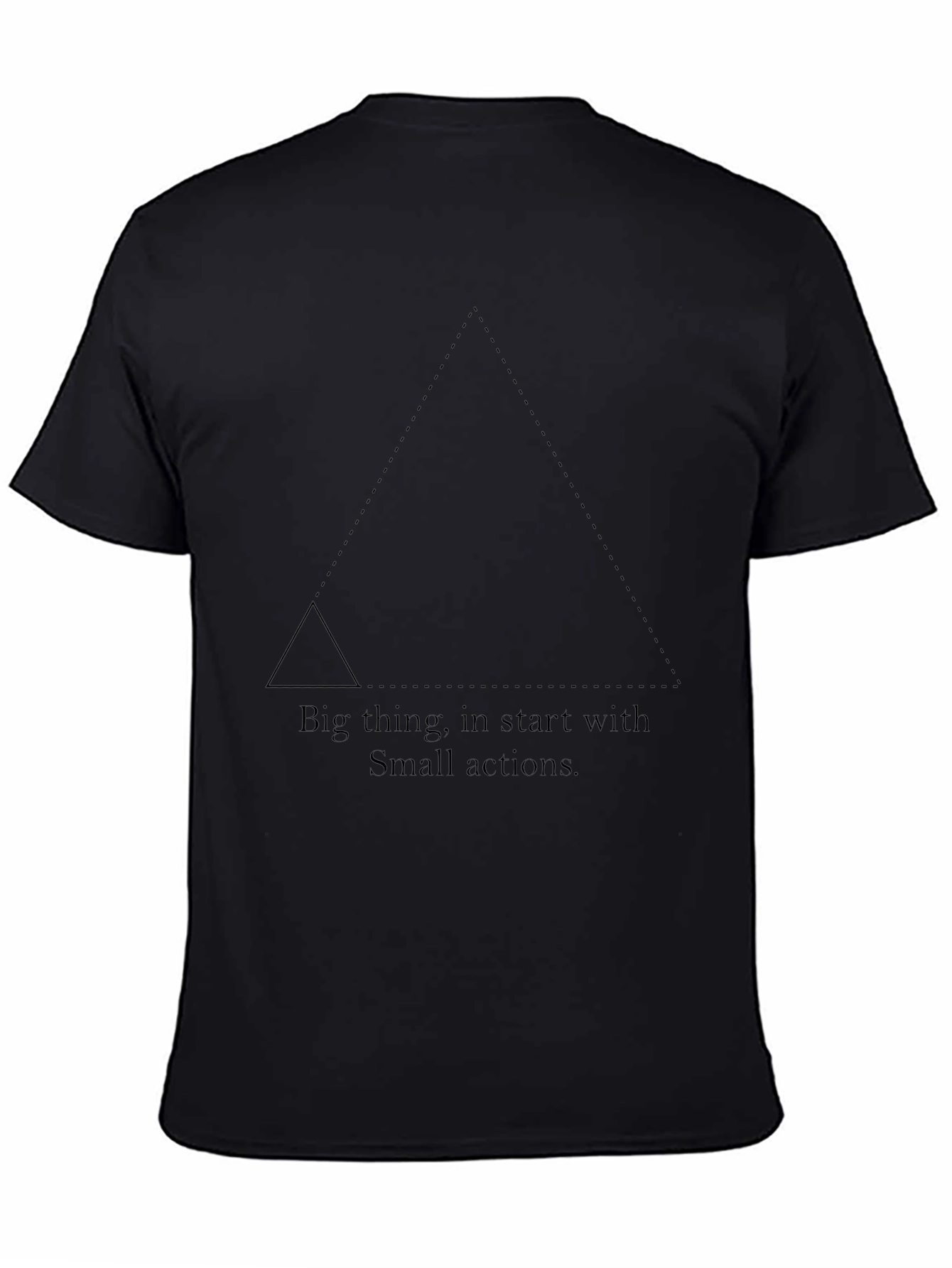 Motivational Triangle Graphic Tee - Black