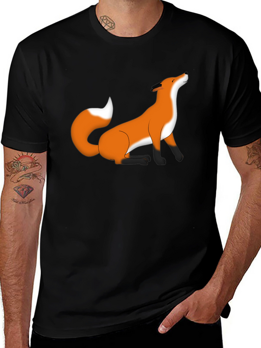 Fox Graphic Black T-Shirt - Unique Animal Print
