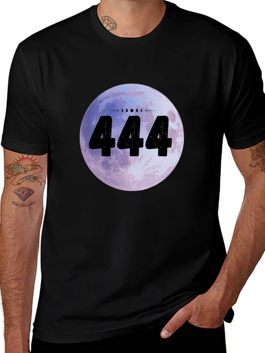 444 Moon Phase Graphic Tee - Angel Number Shirt