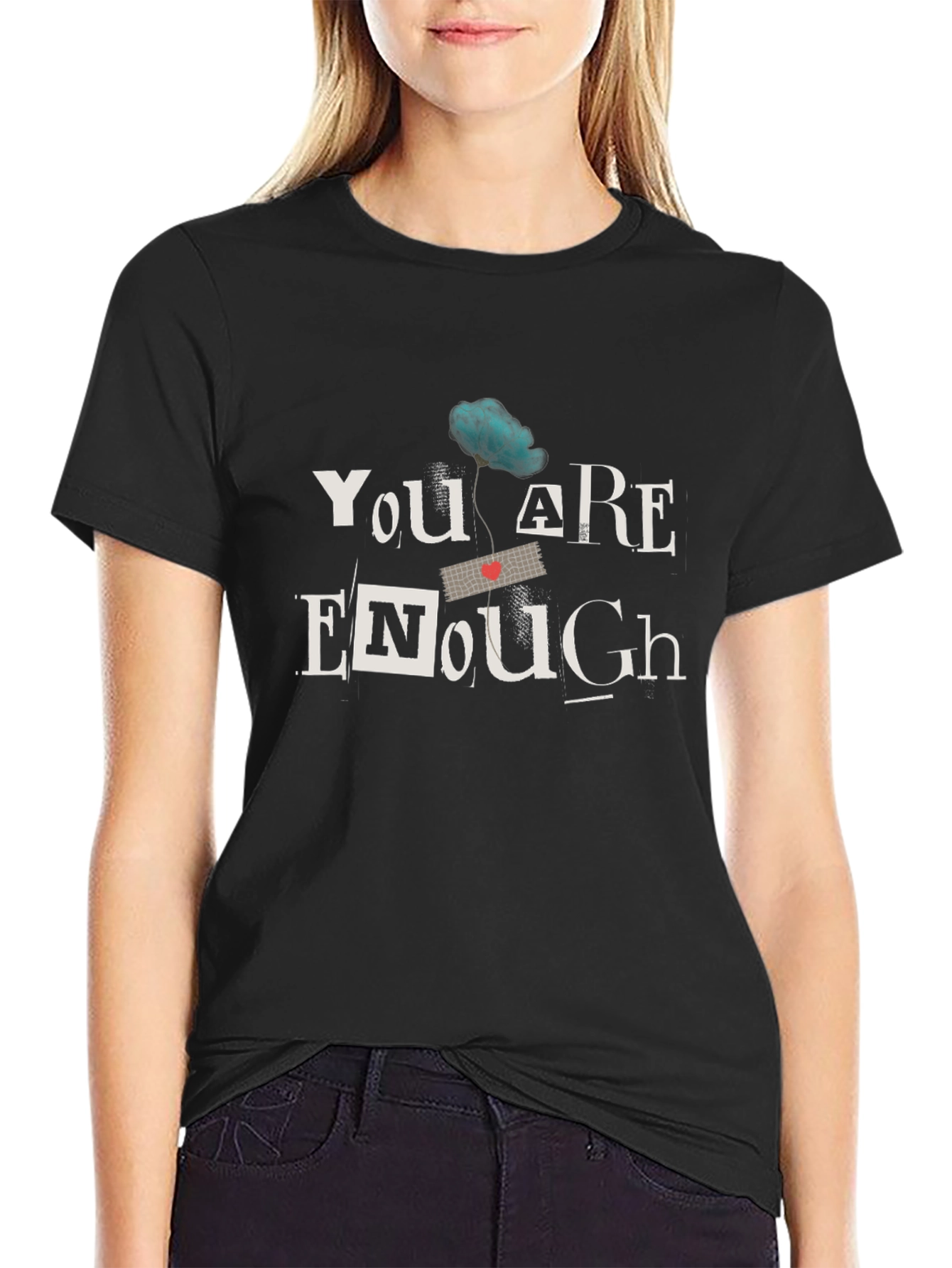 You Are Enough Graphic T-Shirt - Black