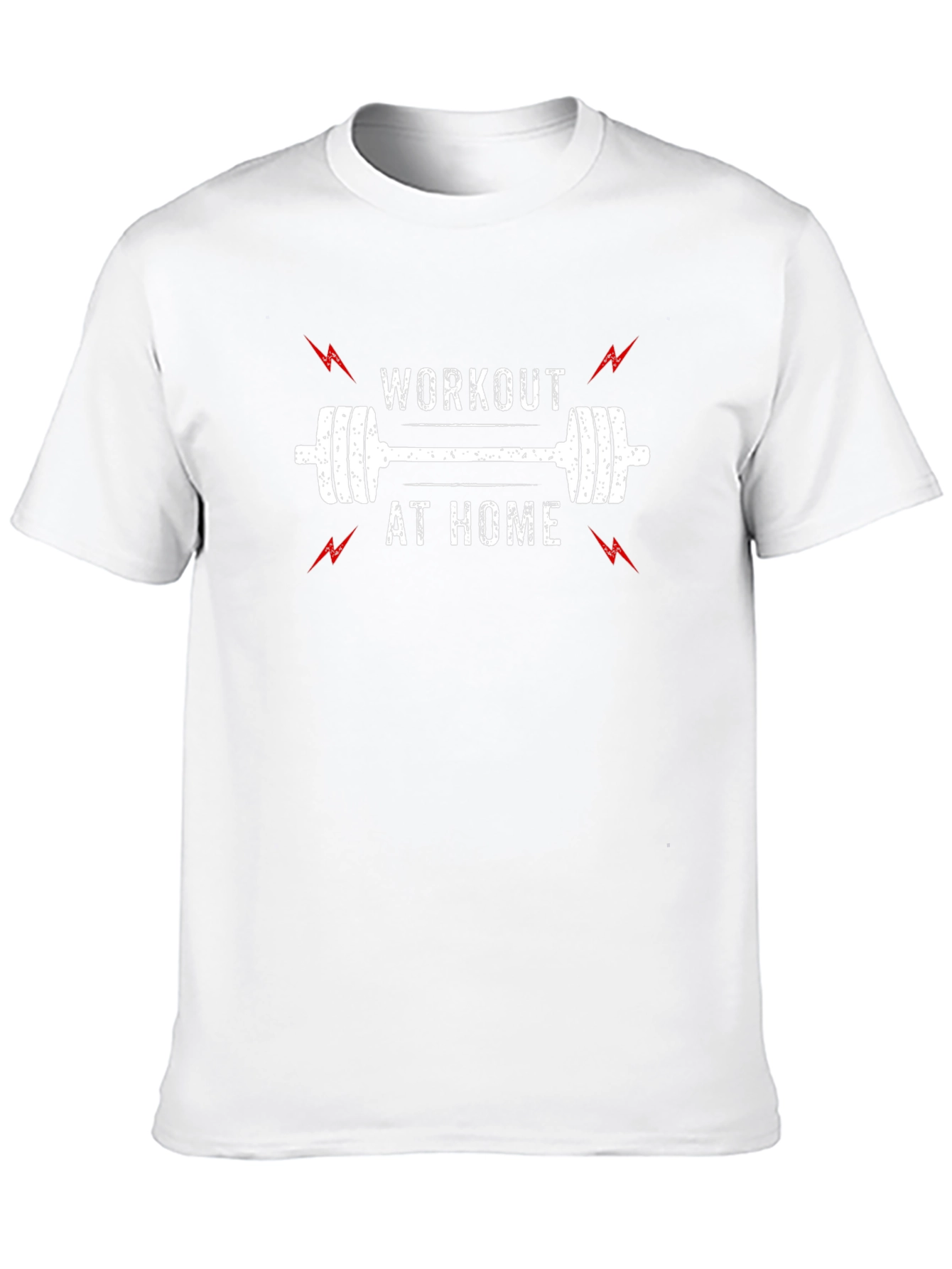 Workout at Home Black Graphic T-Shirt