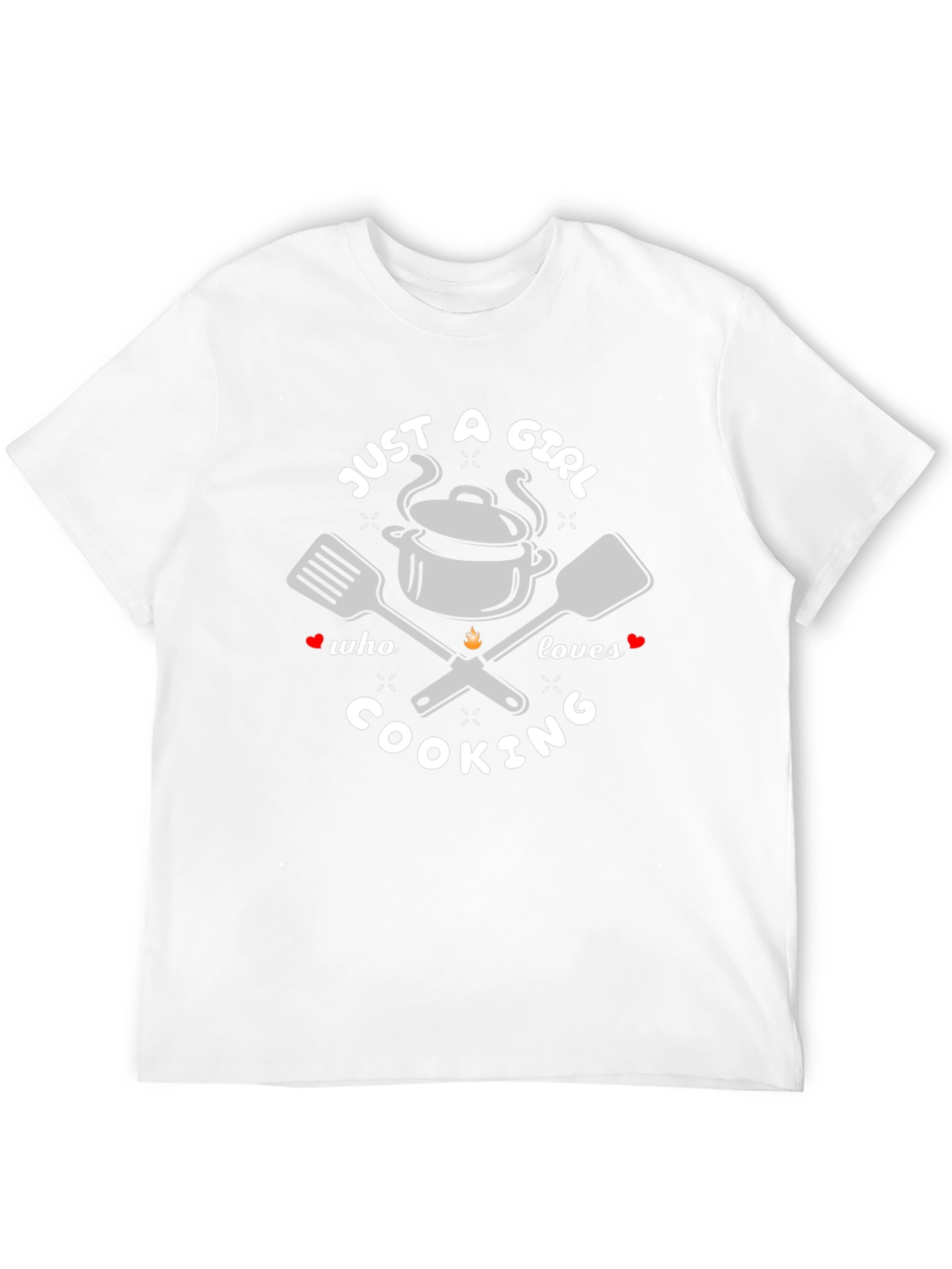Just A Girl Who Loves Cooking Black T-Shirt
