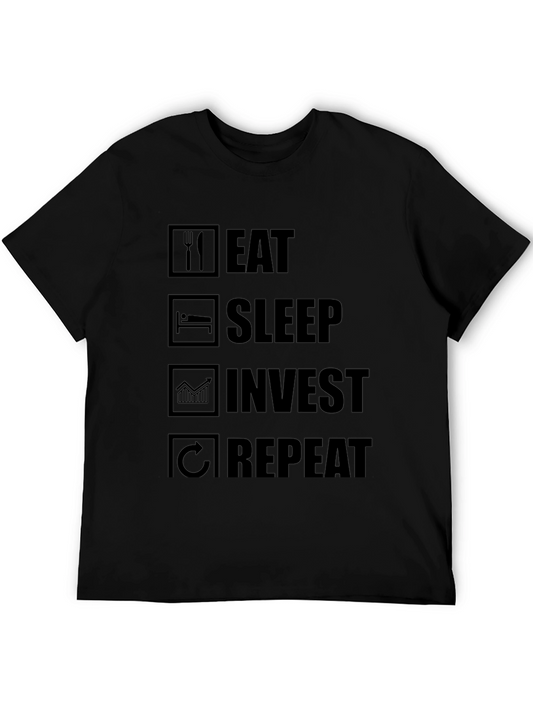 Eat Sleep Invest Repeat Graphic T-Shirt