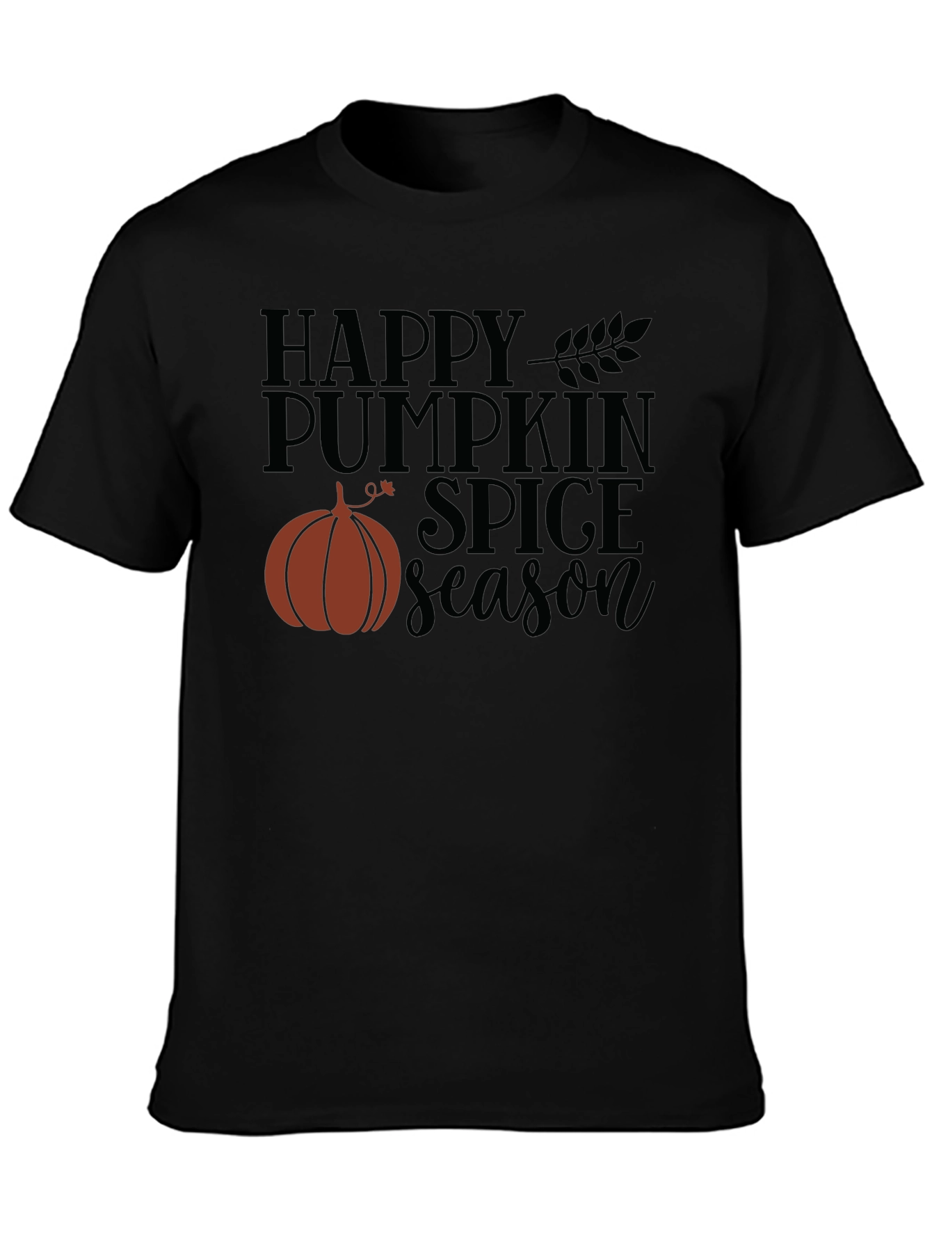 Happy Pumpkin Spice Season Black T-Shirt